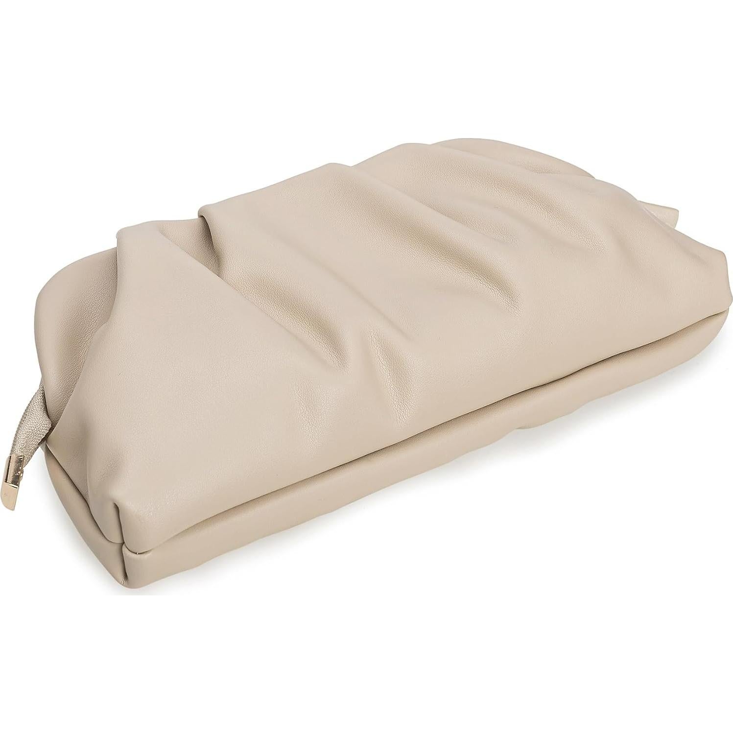 Bolso de Mano Charming Tailor Beige Cuero Vegano Plisado
