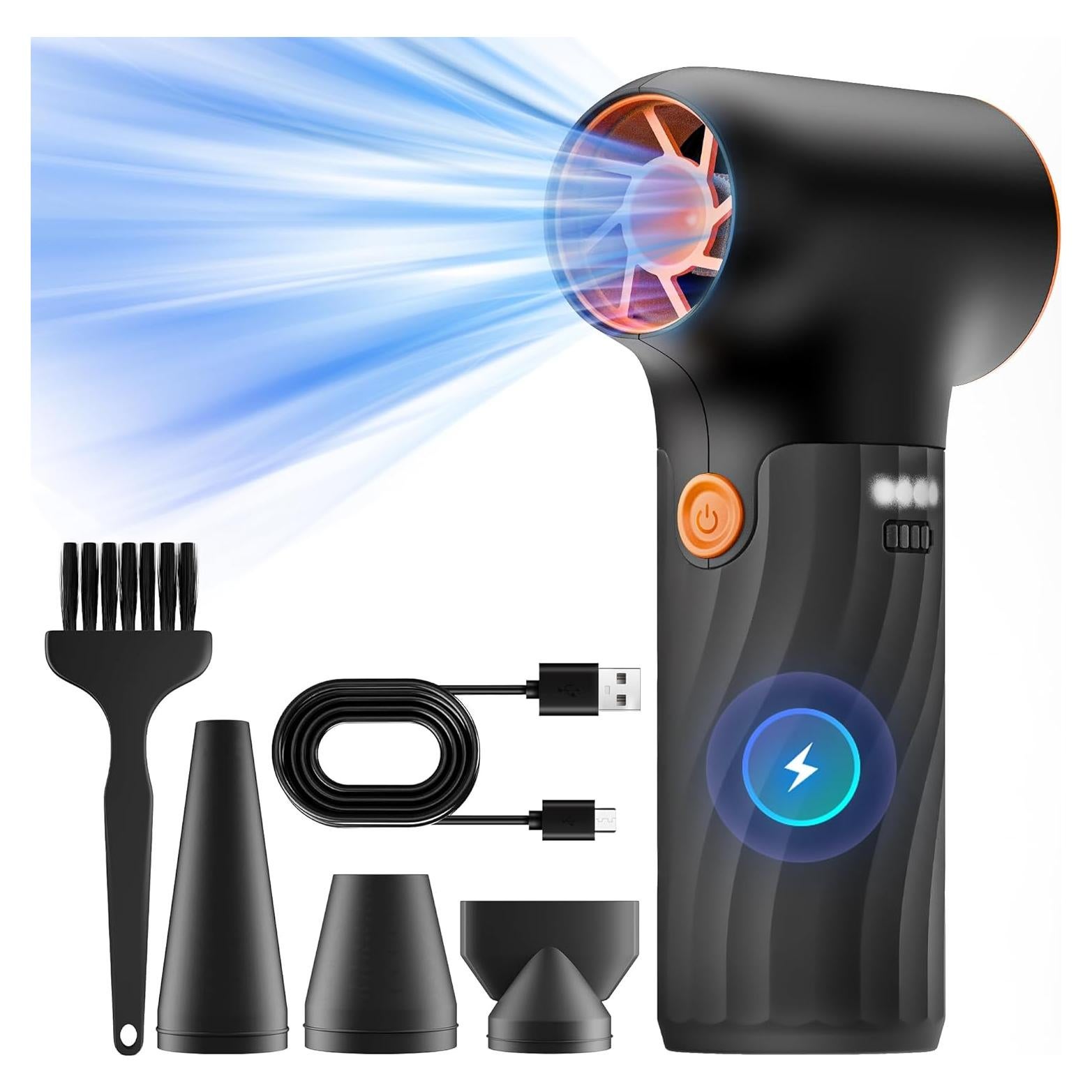 Soplador de Aire Eléctrico MOTOBEE 280000RPM Inalámbrico Negro