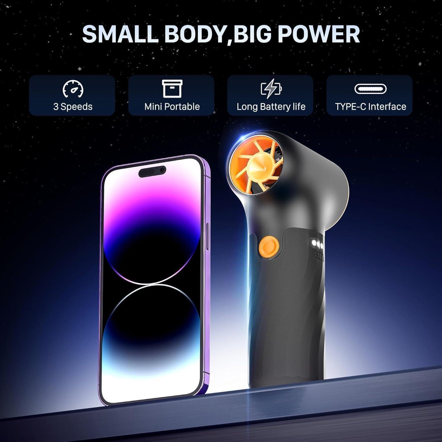 Soplador de Aire Eléctrico MOTOBEE 280000RPM Inalámbrico Negro