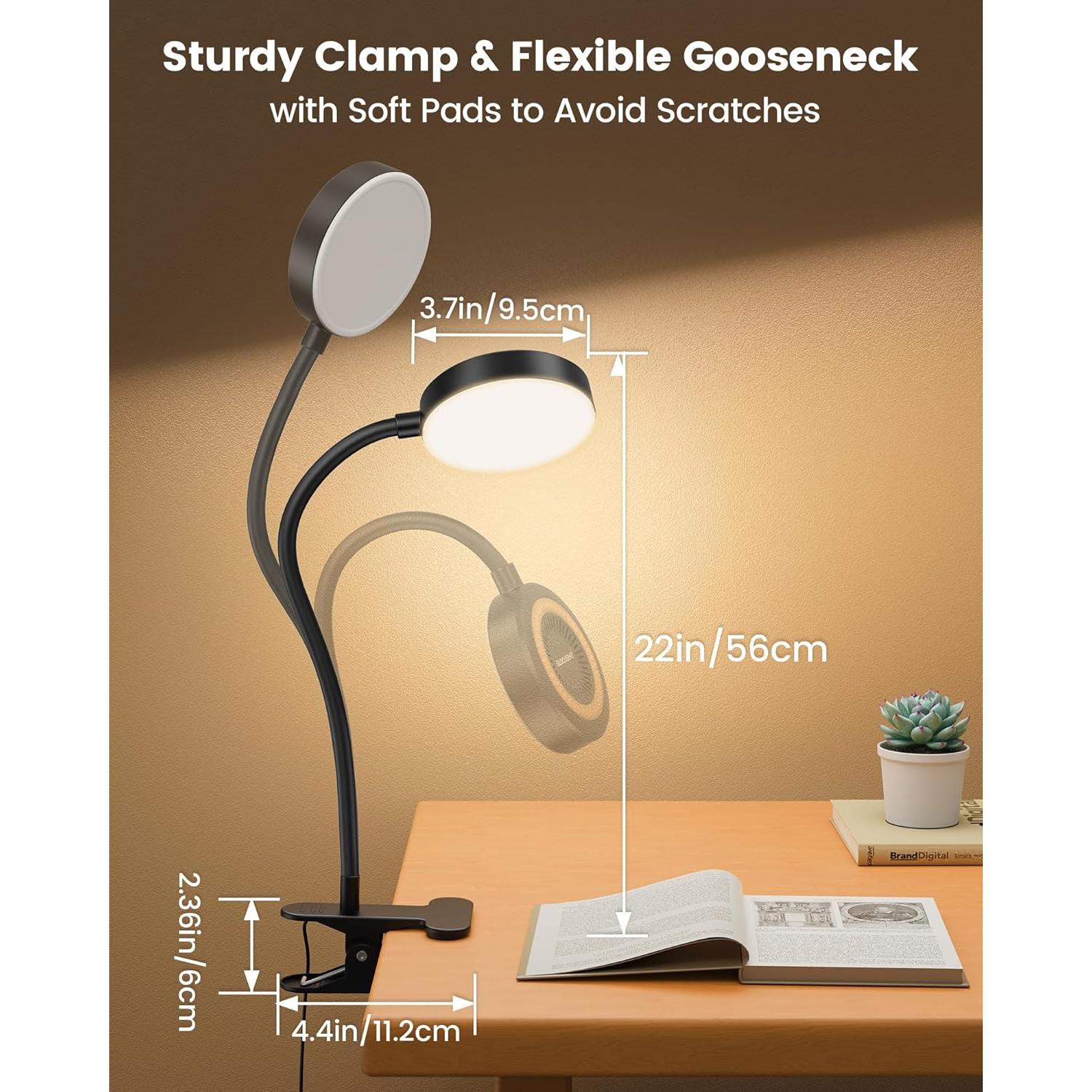Lámpara de Clip Glocusent 72 LED con Control Remoto - Luz de Lectura