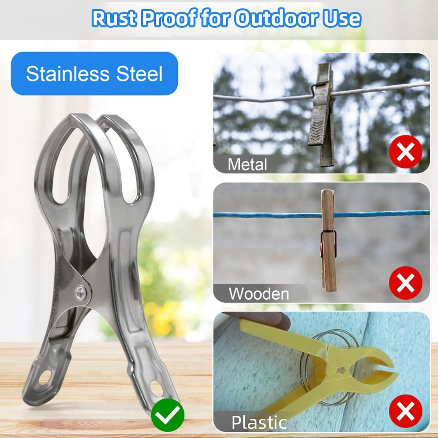 Clips para Sillas de Toalla de Playa Coideal - 10 Piezas 11 cm