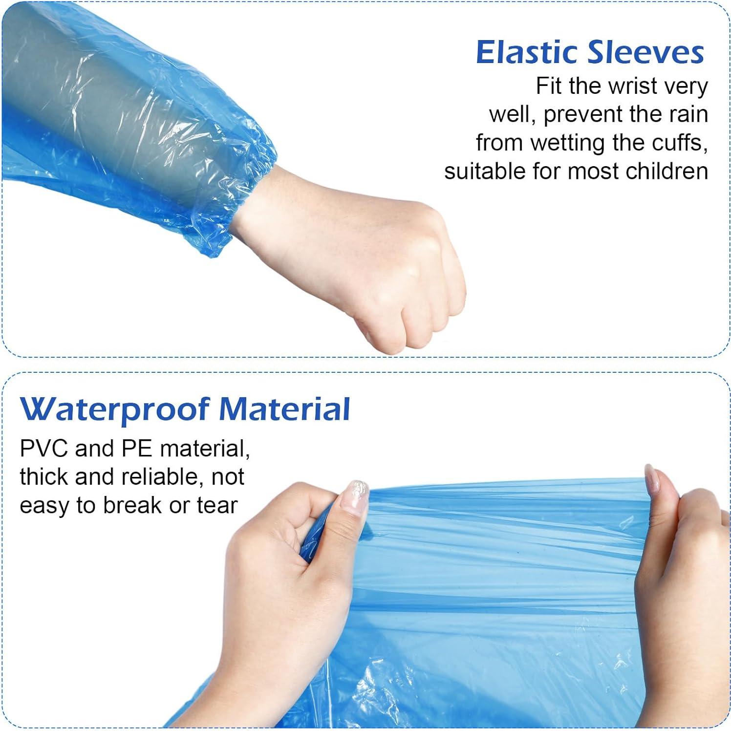 Berlune 40 Ponchos Desechables para Niños Impermeables