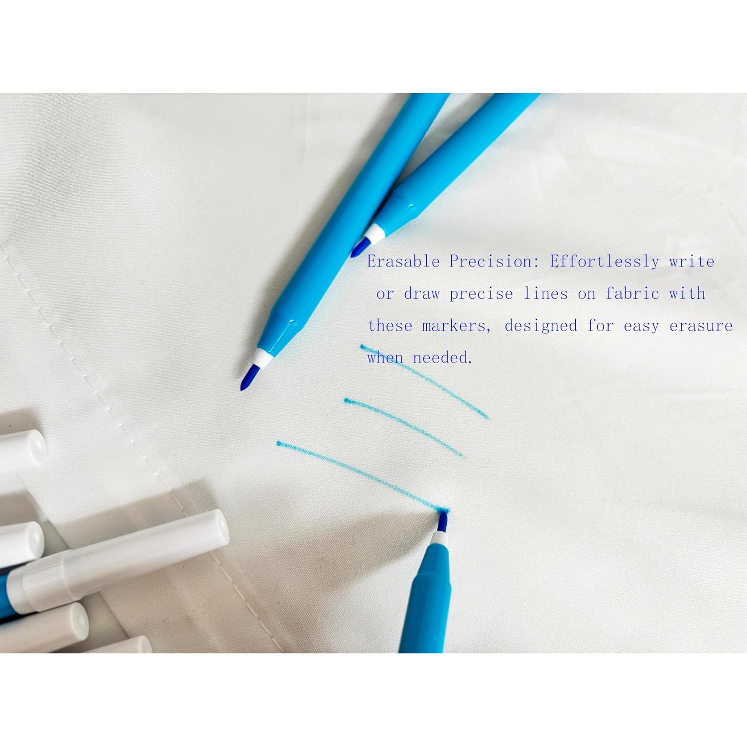 10 Marcadores de Tela Azules Lavables Mijianchuiyan 81.9g