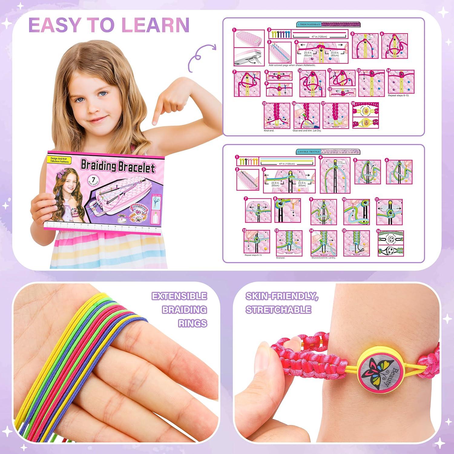 Kit de Fabricación de Pulseras Dpai para Niñas - Doble Púrpura