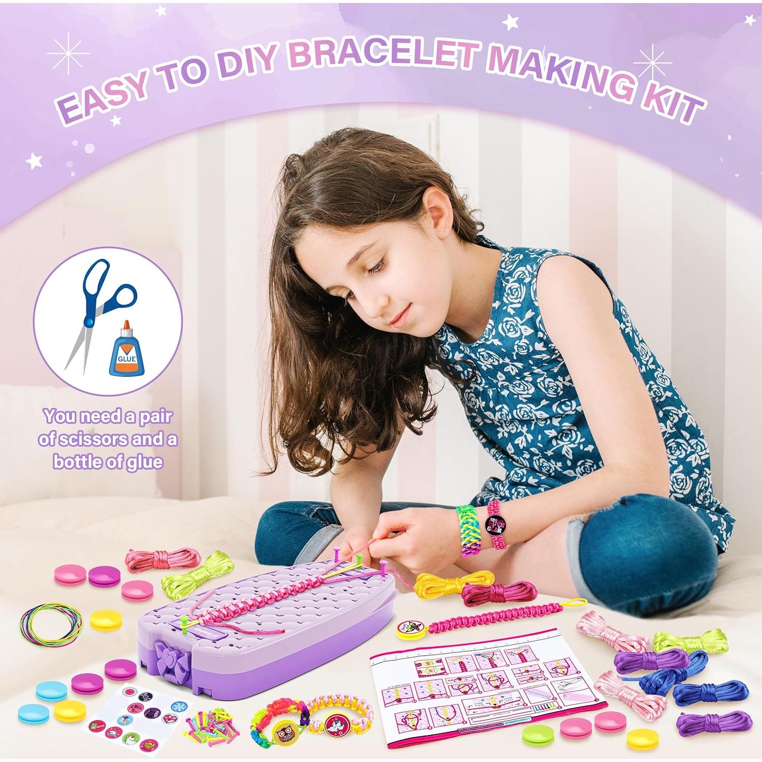 Kit de Fabricación de Pulseras Dpai para Niñas - Doble Púrpura