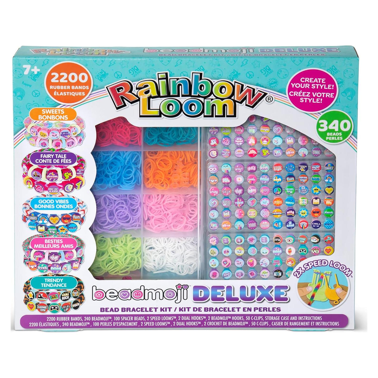 Kit de Pulsera de Banda de Goma Rainbow Loom Beadmoji Deluxe 2200 Bandas