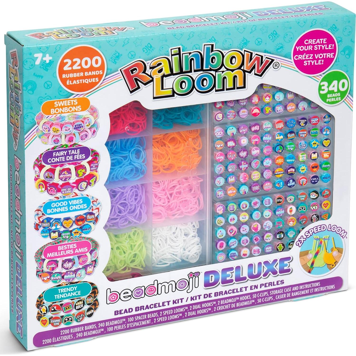 Kit de Pulsera de Banda de Goma Rainbow Loom Beadmoji Deluxe 2200 Bandas