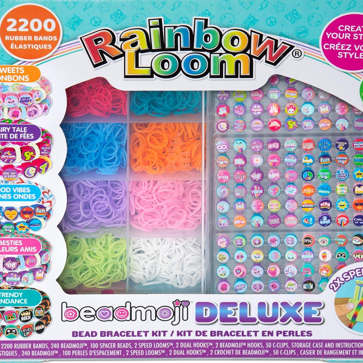 Kit de Pulsera de Banda de Goma Rainbow Loom Beadmoji Deluxe 2200 Bandas