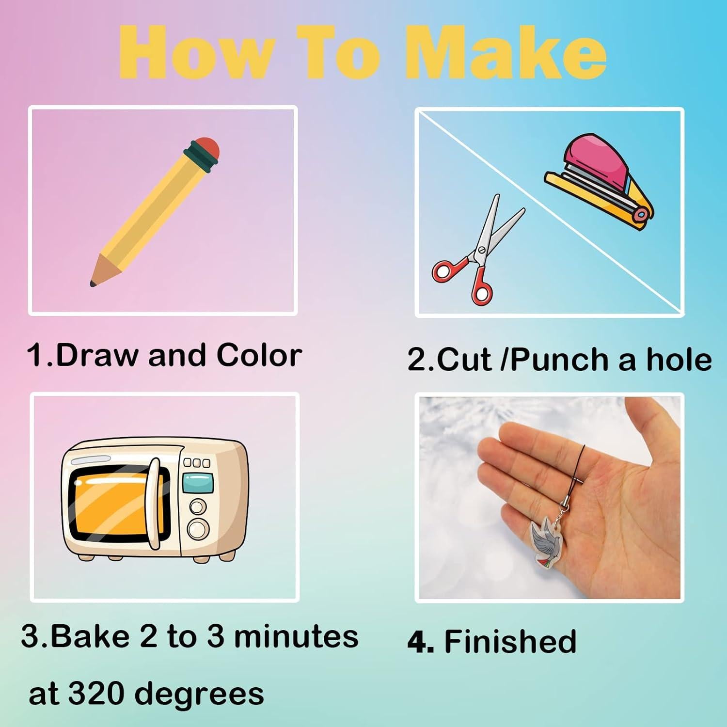 Hojas de Plástico de Encogimiento Rdanruy para Manualidades DIY (25)