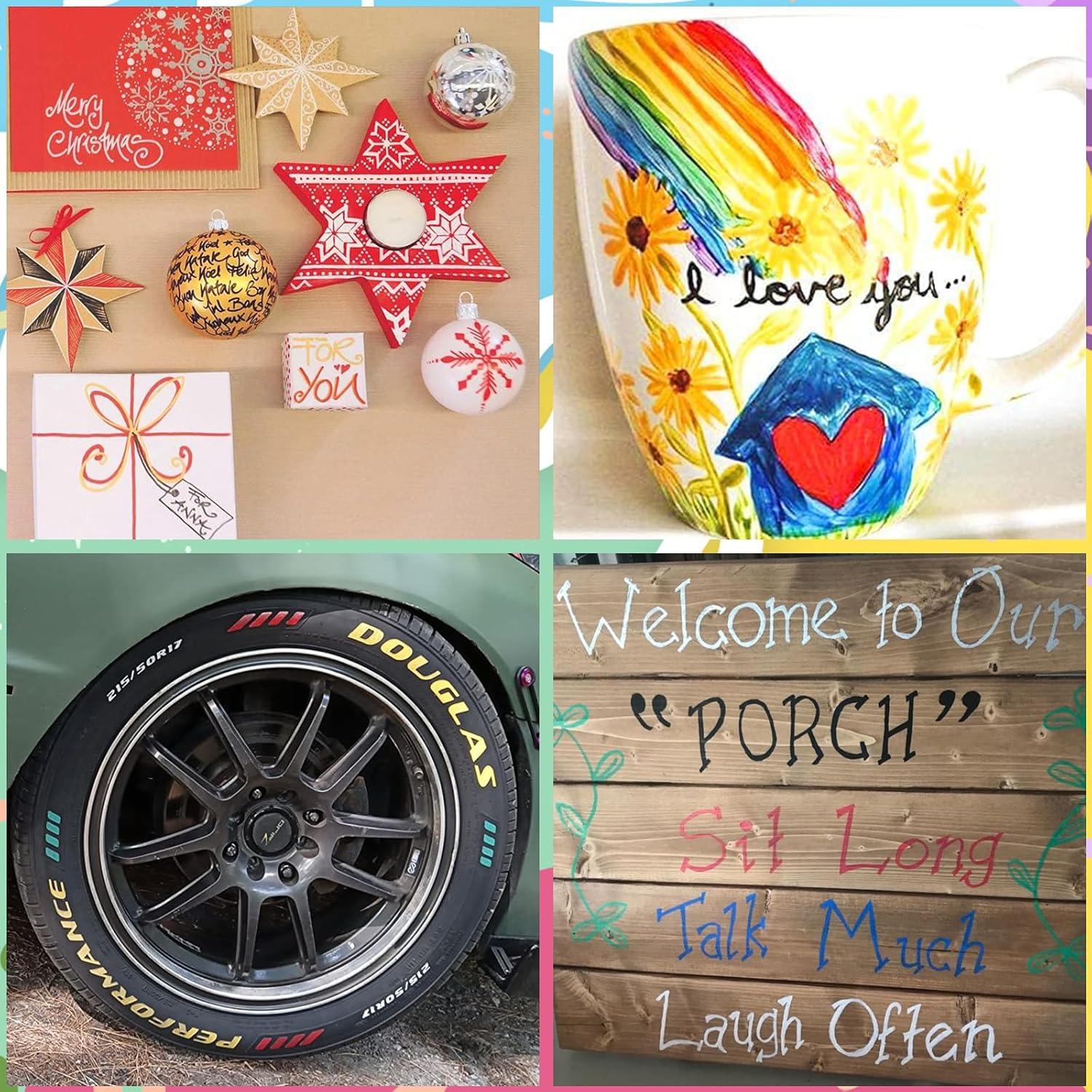 Marcadores de Pintura Acrílica Overseas - 8 Colores Multicolor