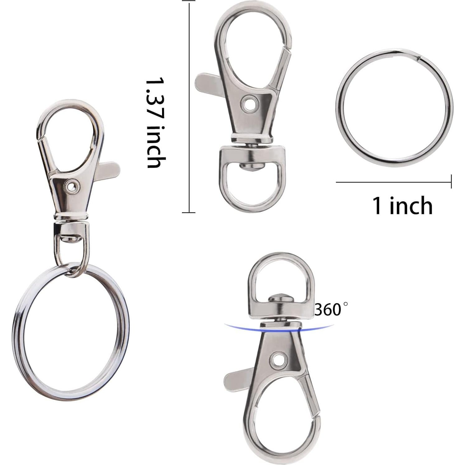 Ganchos giratorios de metal Hapeper 60 piezas para DIY