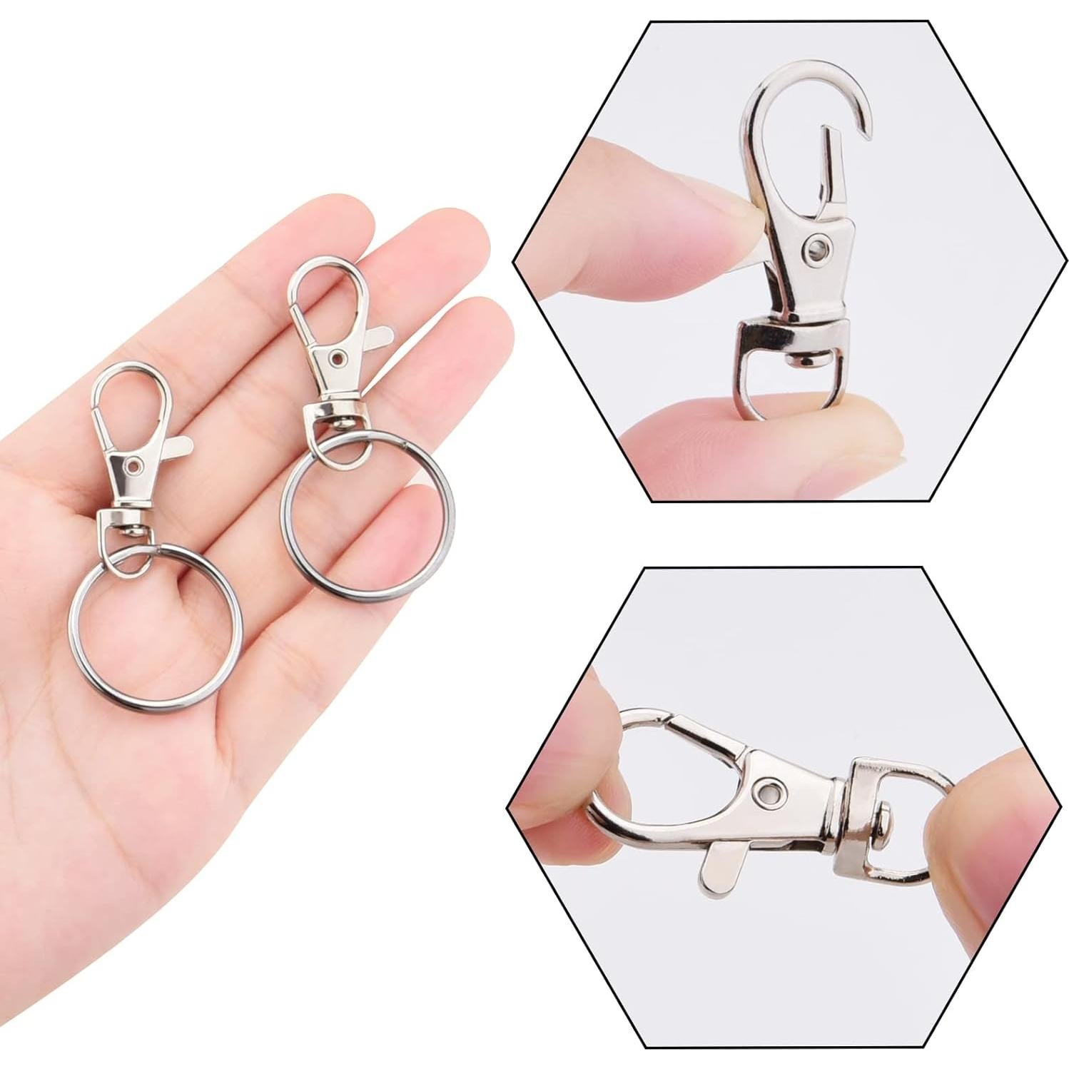 Ganchos giratorios de metal Hapeper 60 piezas para DIY