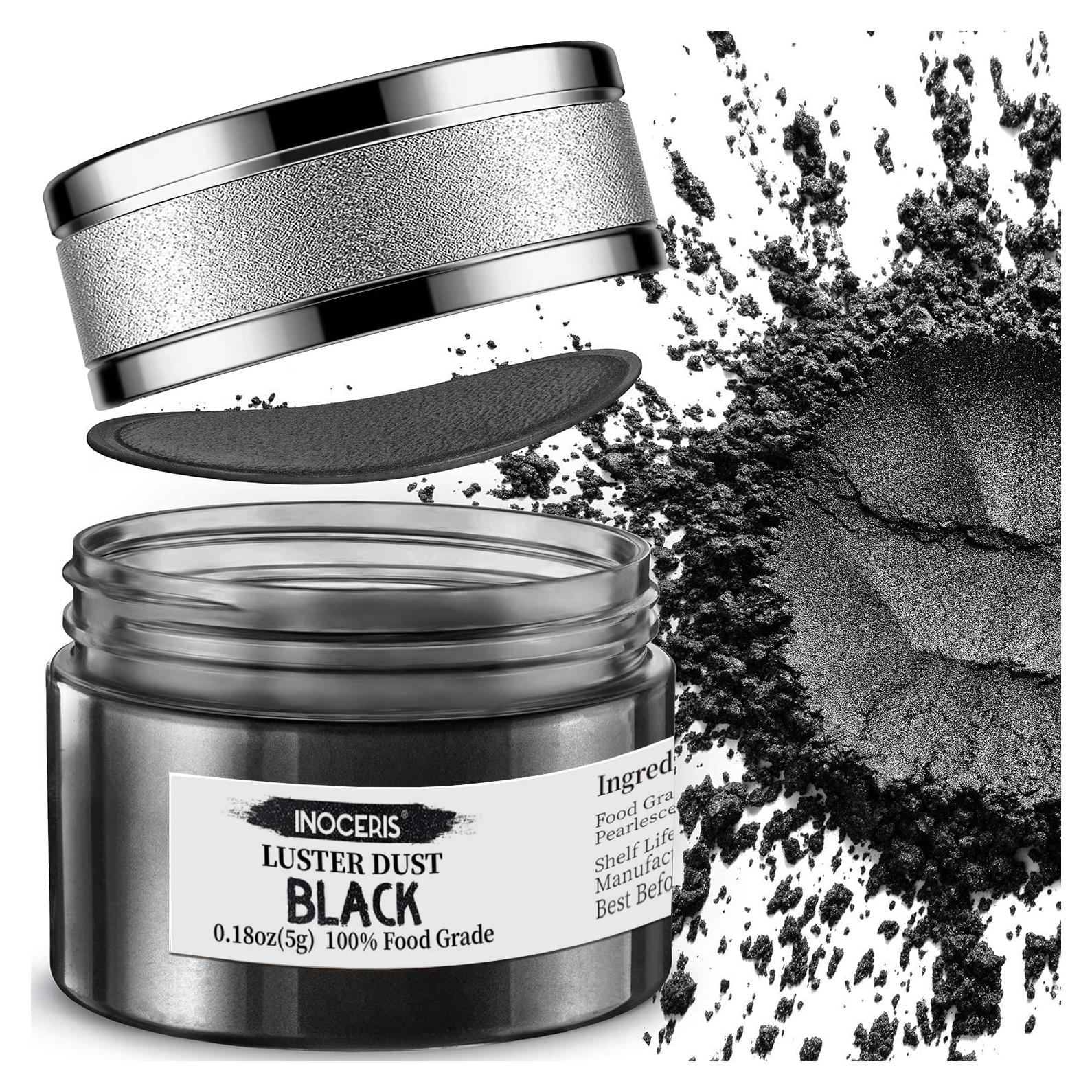 Polvo Brillante Comestible Negro Metálico INOCERIS 5g