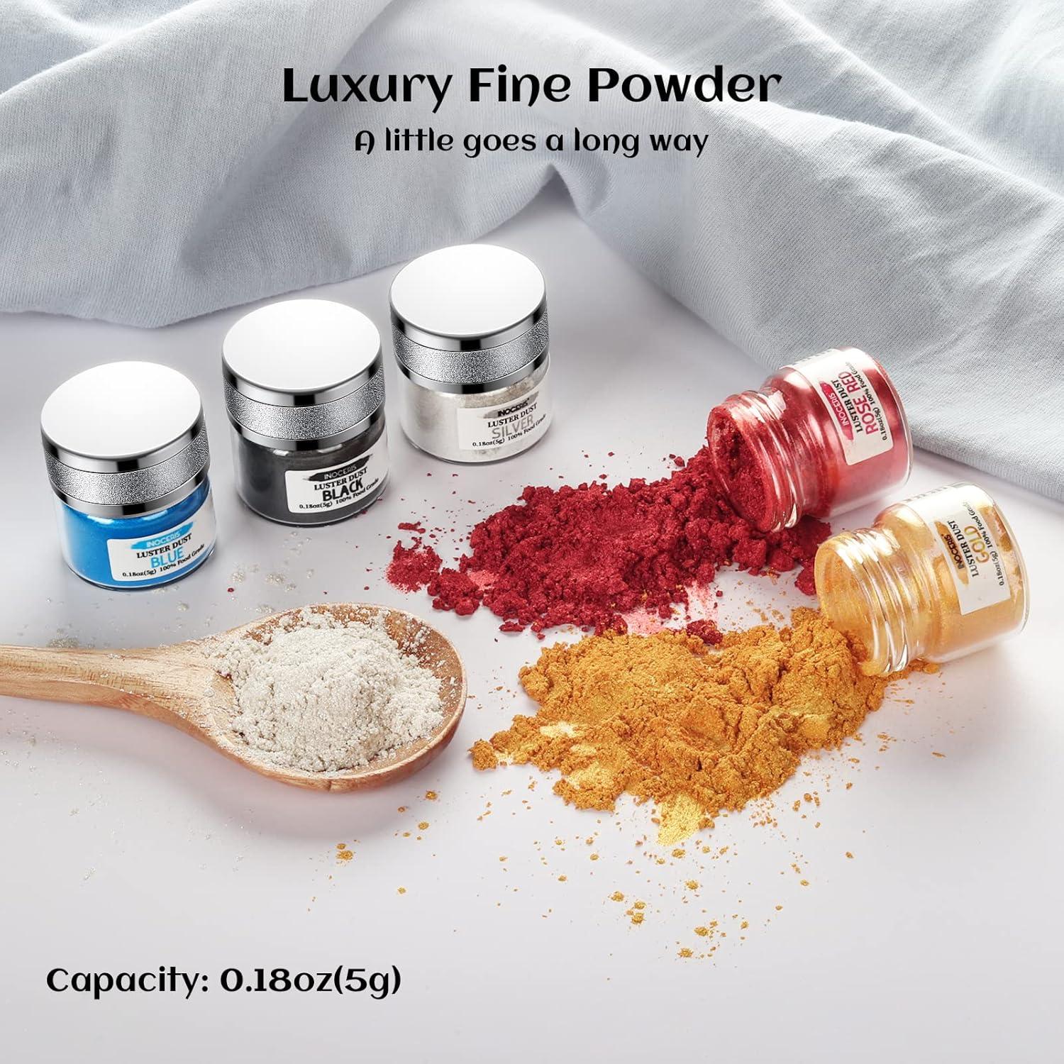 Polvo Brillante Comestible Negro Metálico INOCERIS 5g