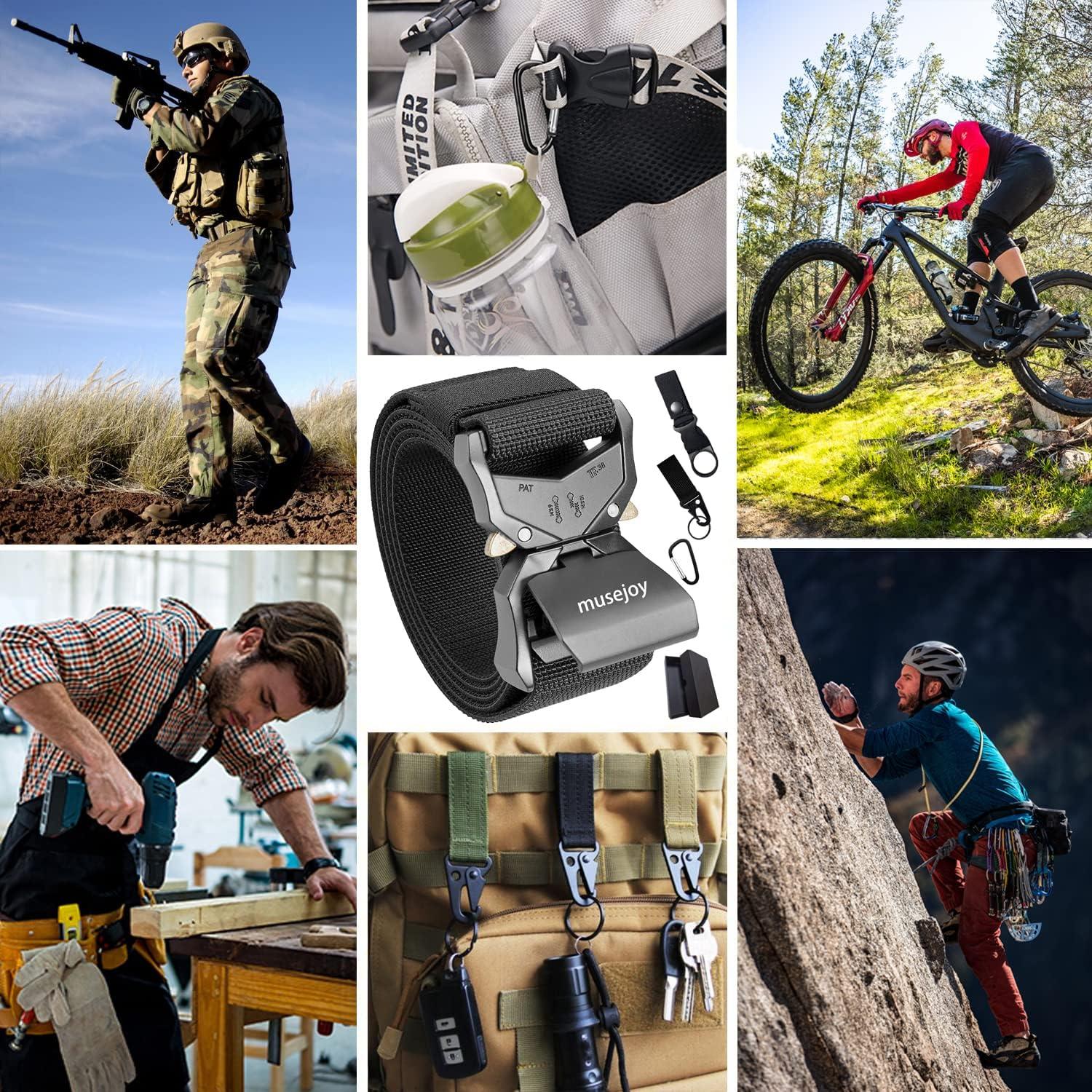 Cinturón Táctico MUSEJOY Nylon Ajustable para Hombre 1.5"