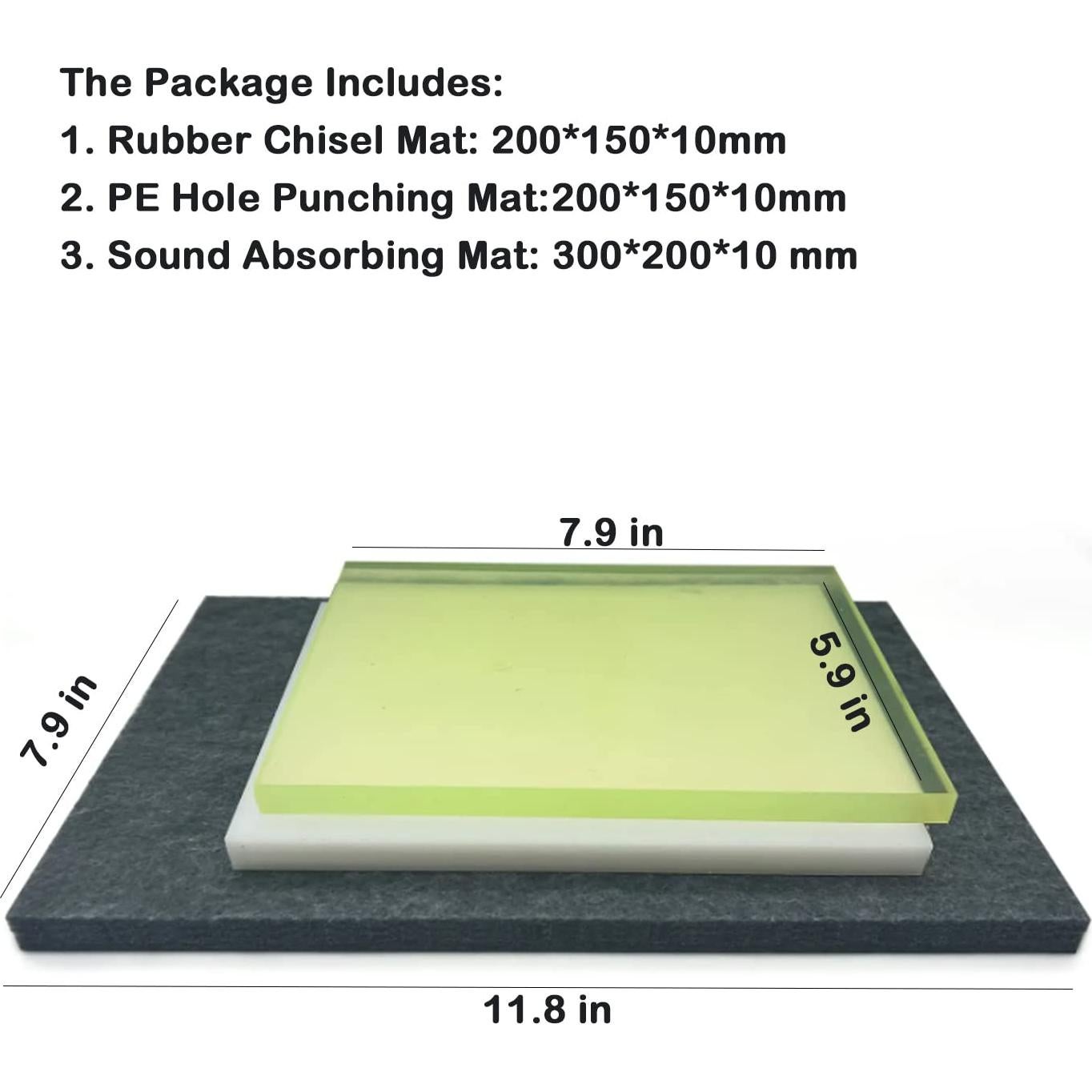 Set de 3 Almohadillas de Golpeo Joidiy para Cuero 200x150mm 300x200mm