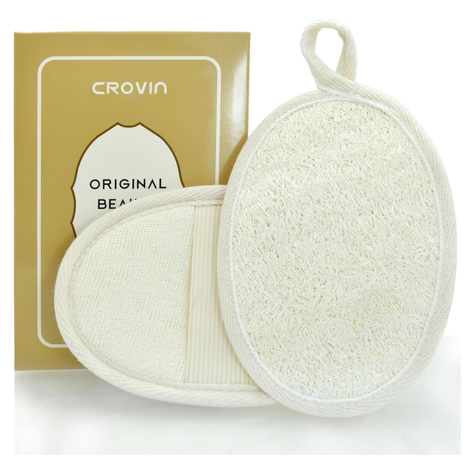 Esponja Exfoliante Natural Loofah CROVIN - Paquete de 2