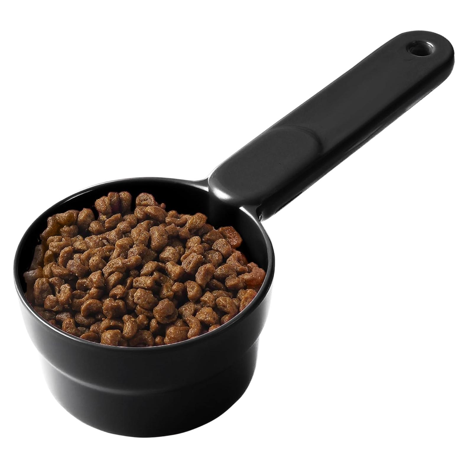 Cuchara Medidora de Comida para Mascotas Joyinjojo 1 Taza Negra