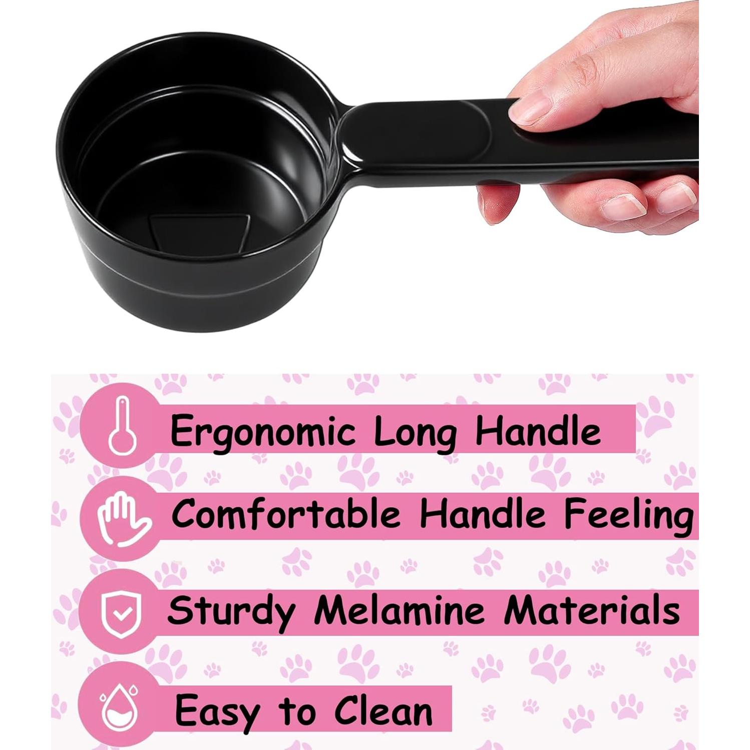 Cuchara Medidora de Comida para Mascotas Joyinjojo 1 Taza Negra