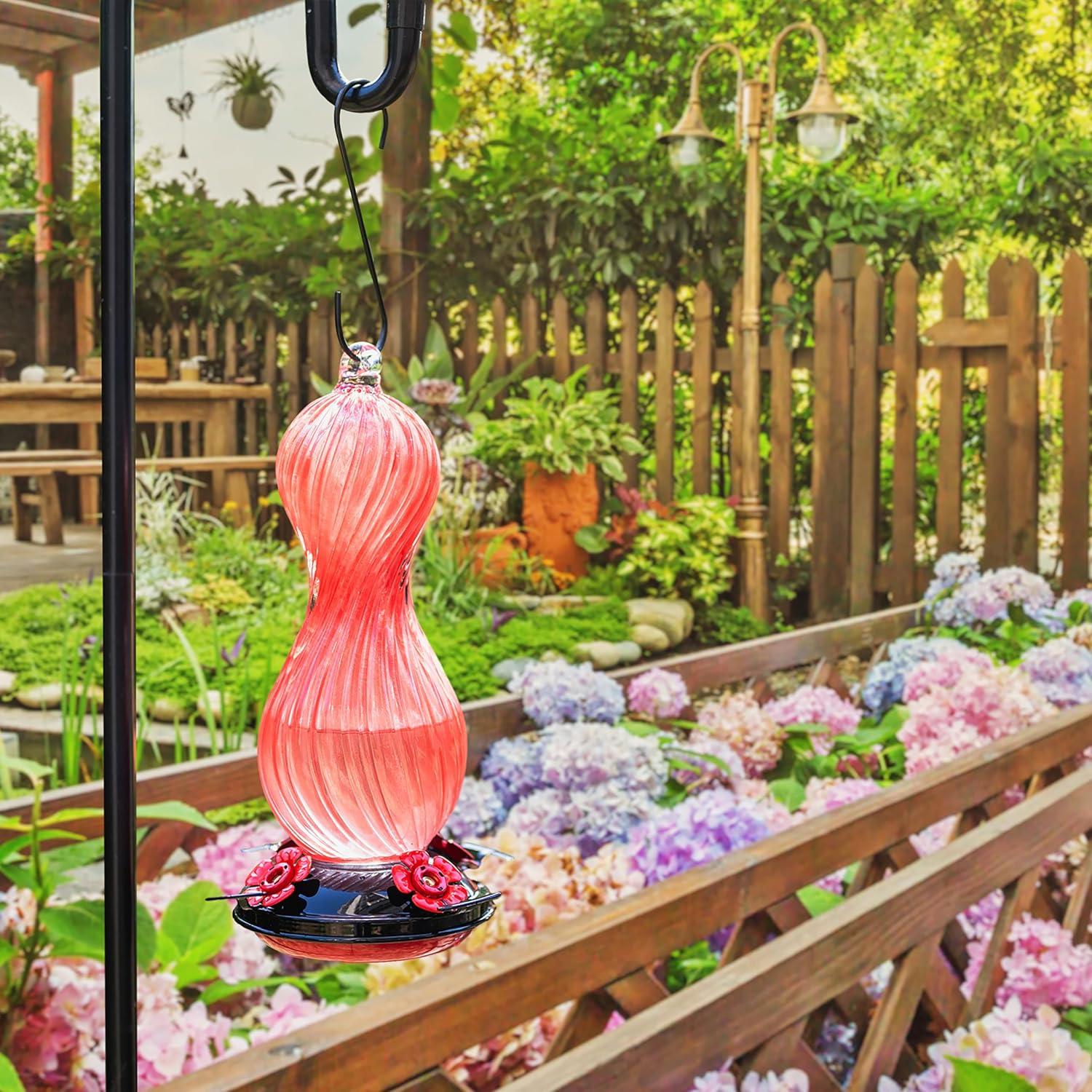 Alimentador de Colibríes Muse Garden Vidrio 680 ml 4 Puertos