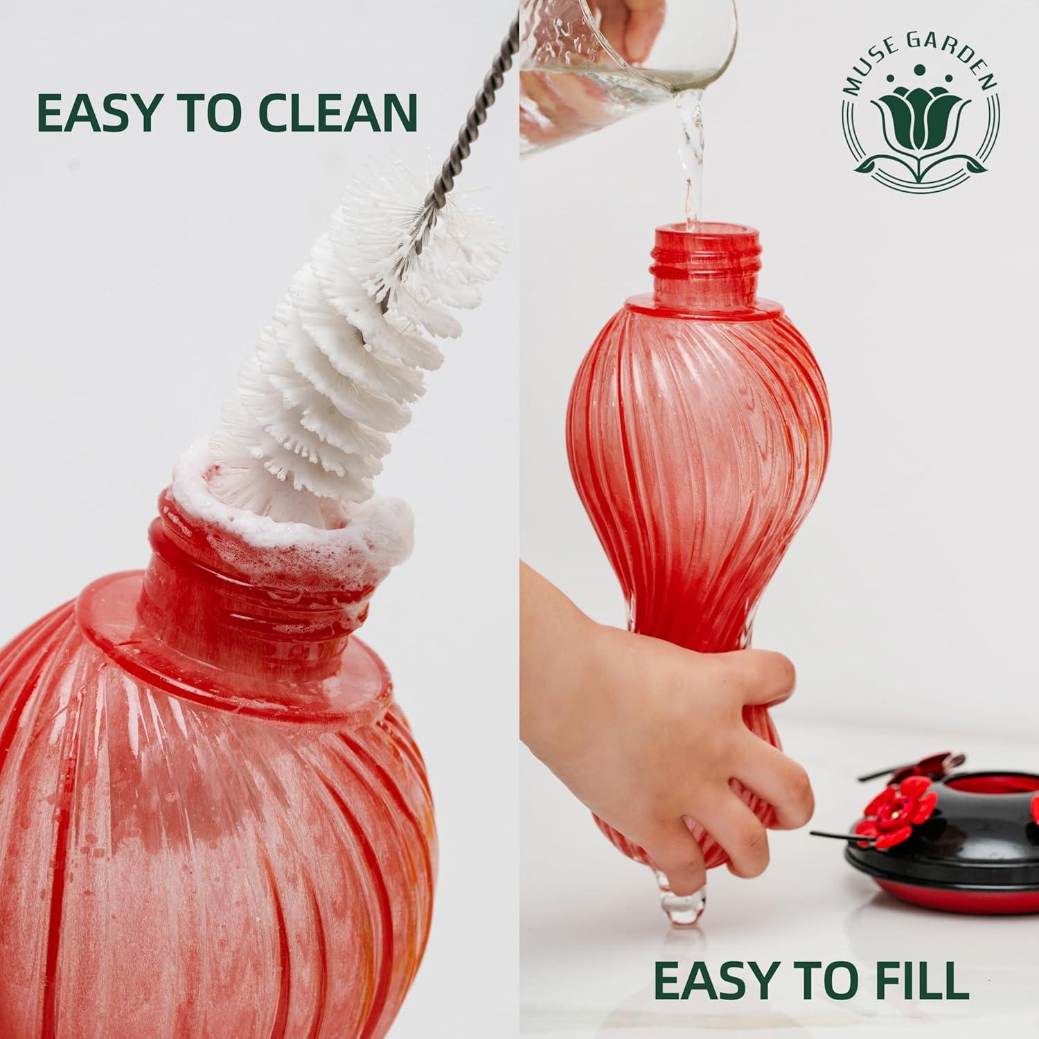 Alimentador de Colibríes Muse Garden Vidrio 680 ml 4 Puertos