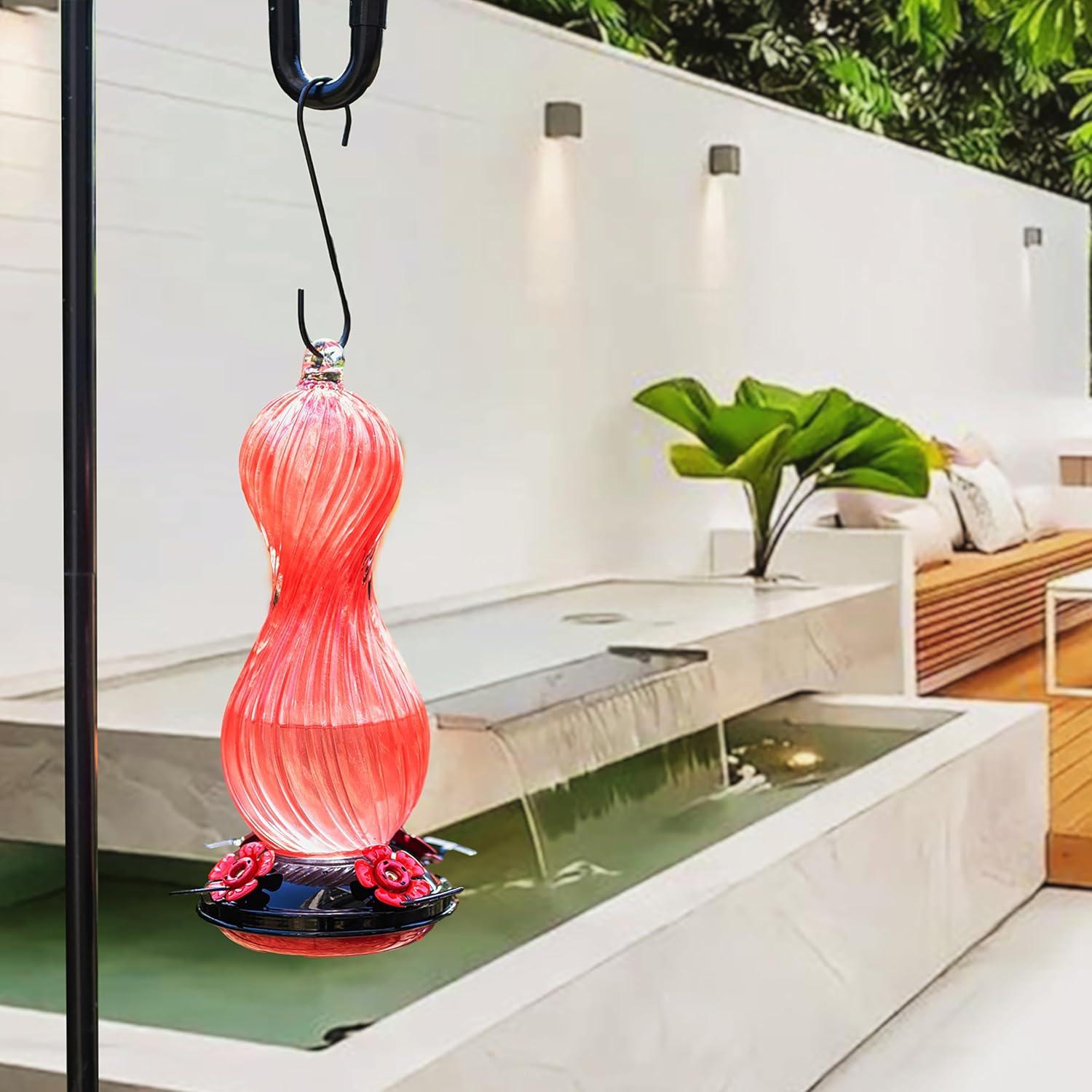 Alimentador de Colibríes Muse Garden Vidrio 680 ml 4 Puertos