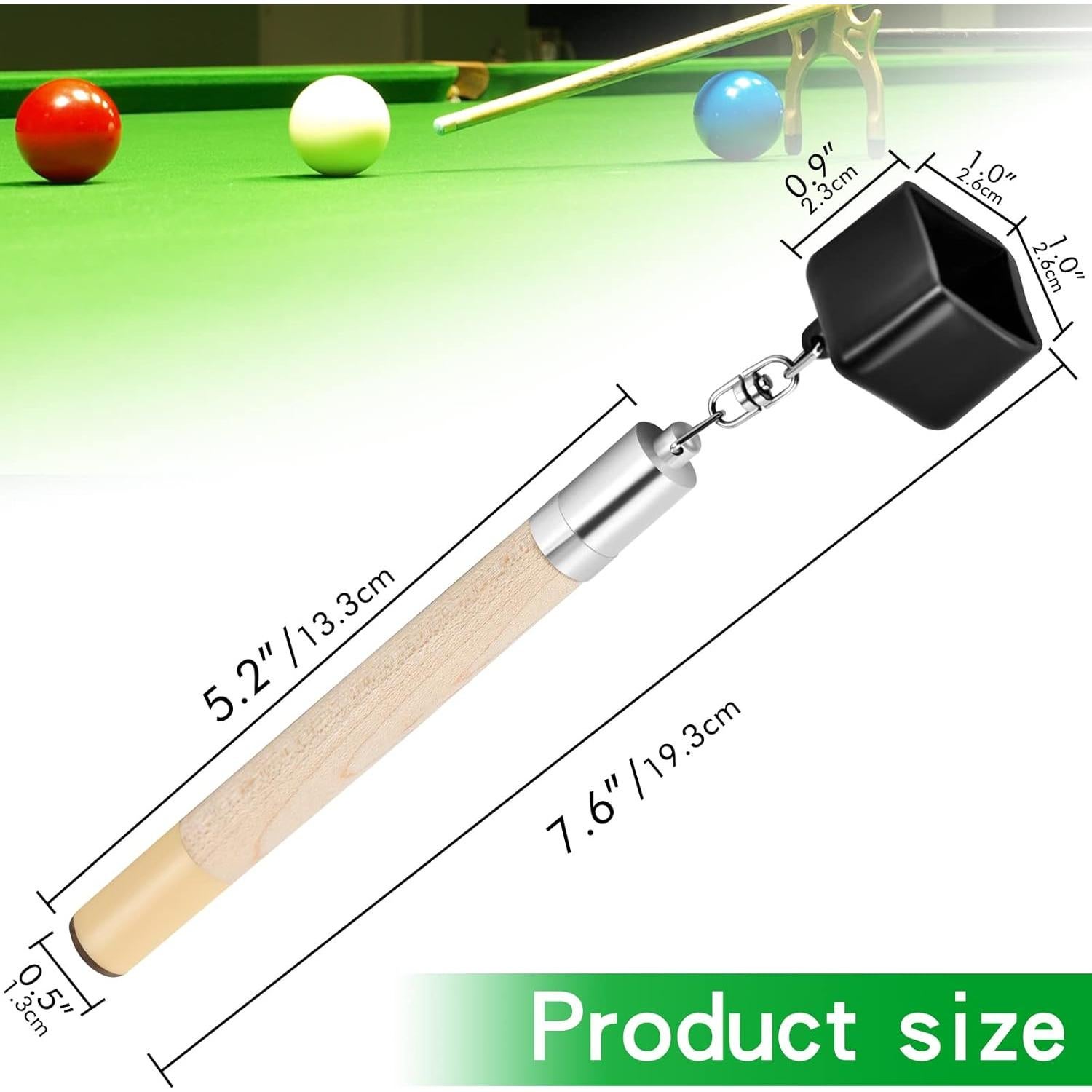Soporte de Tiza de Billar Teekerwan 2 en 1 Portátil 18 cm