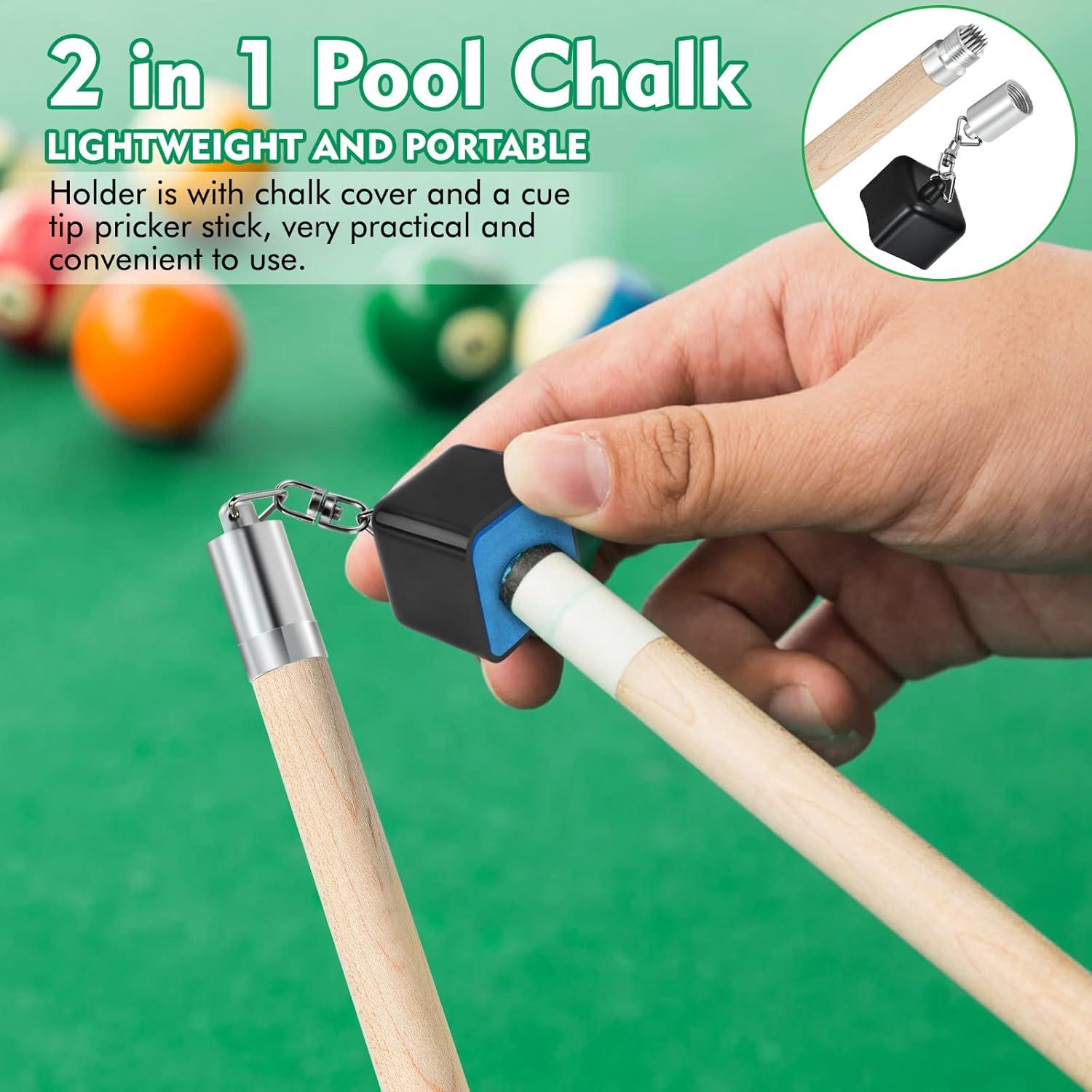 Soporte de Tiza de Billar Teekerwan 2 en 1 Portátil 18 cm