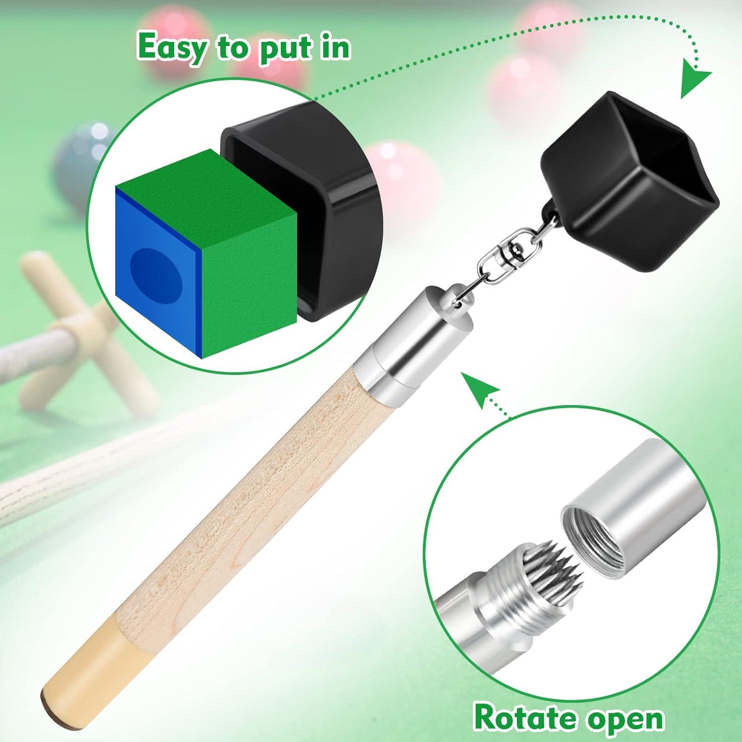 Soporte de Tiza de Billar Teekerwan 2 en 1 Portátil 18 cm