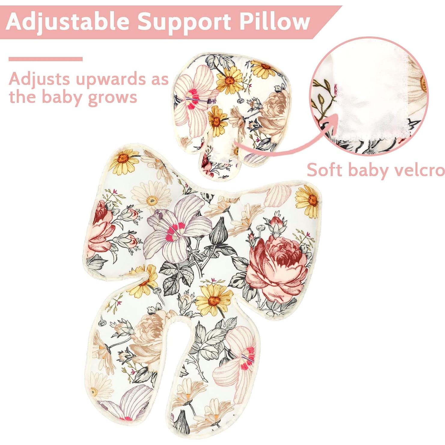 Soporte para cabeza y cuerpo de bebé HNHUAMING floral 2 en 1