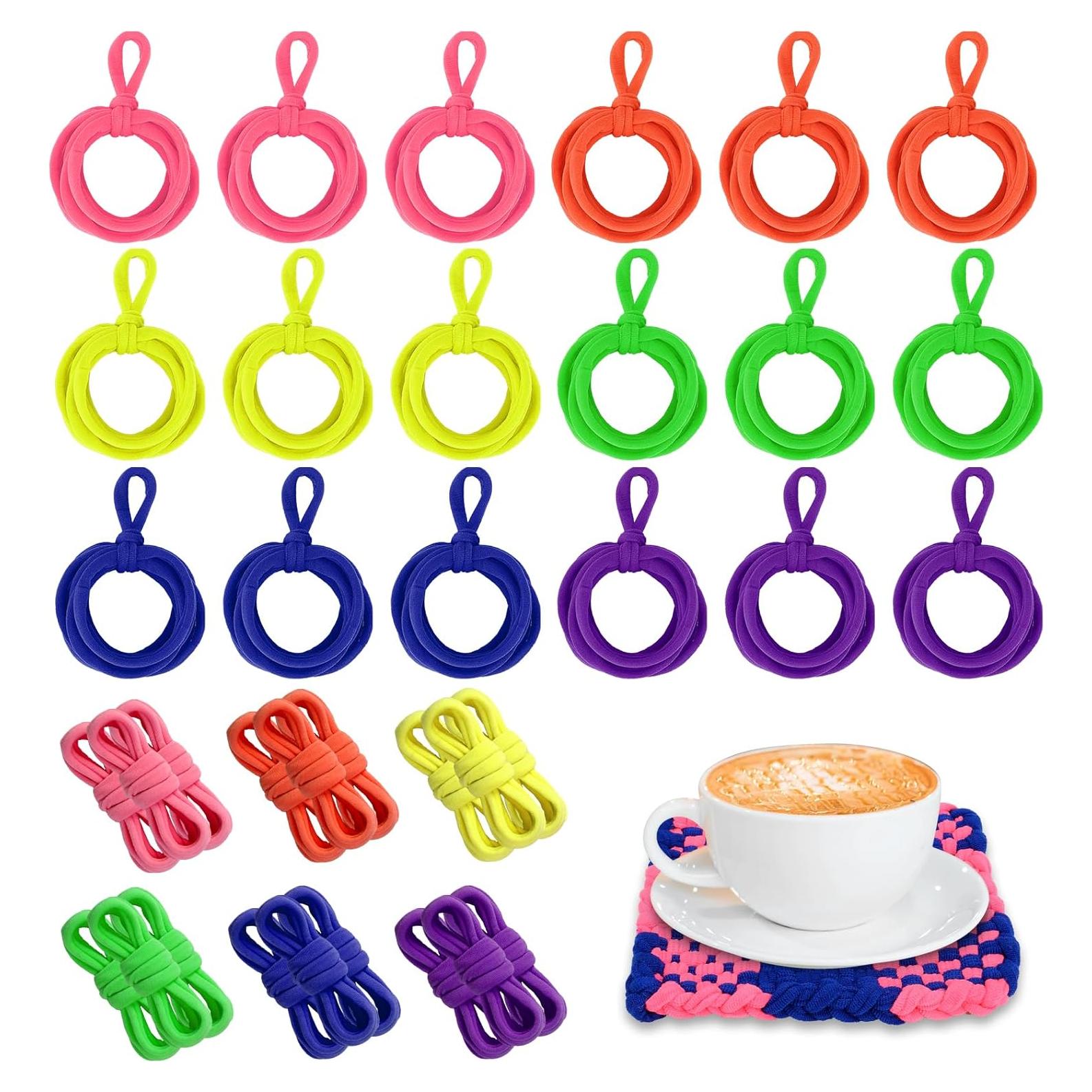 180 Anillos de Telar Multicolor DLUGOPIS para Agarradores