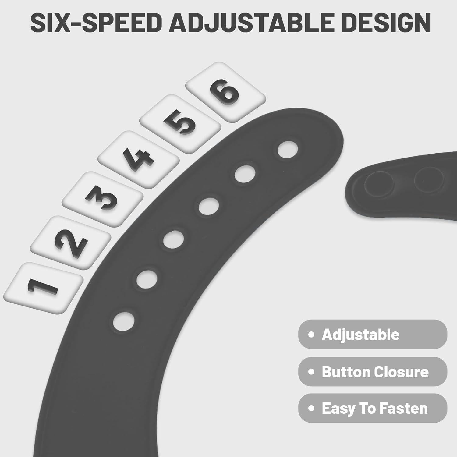 Babero Ajustable de Silicona para Adultos - Unisex Negro