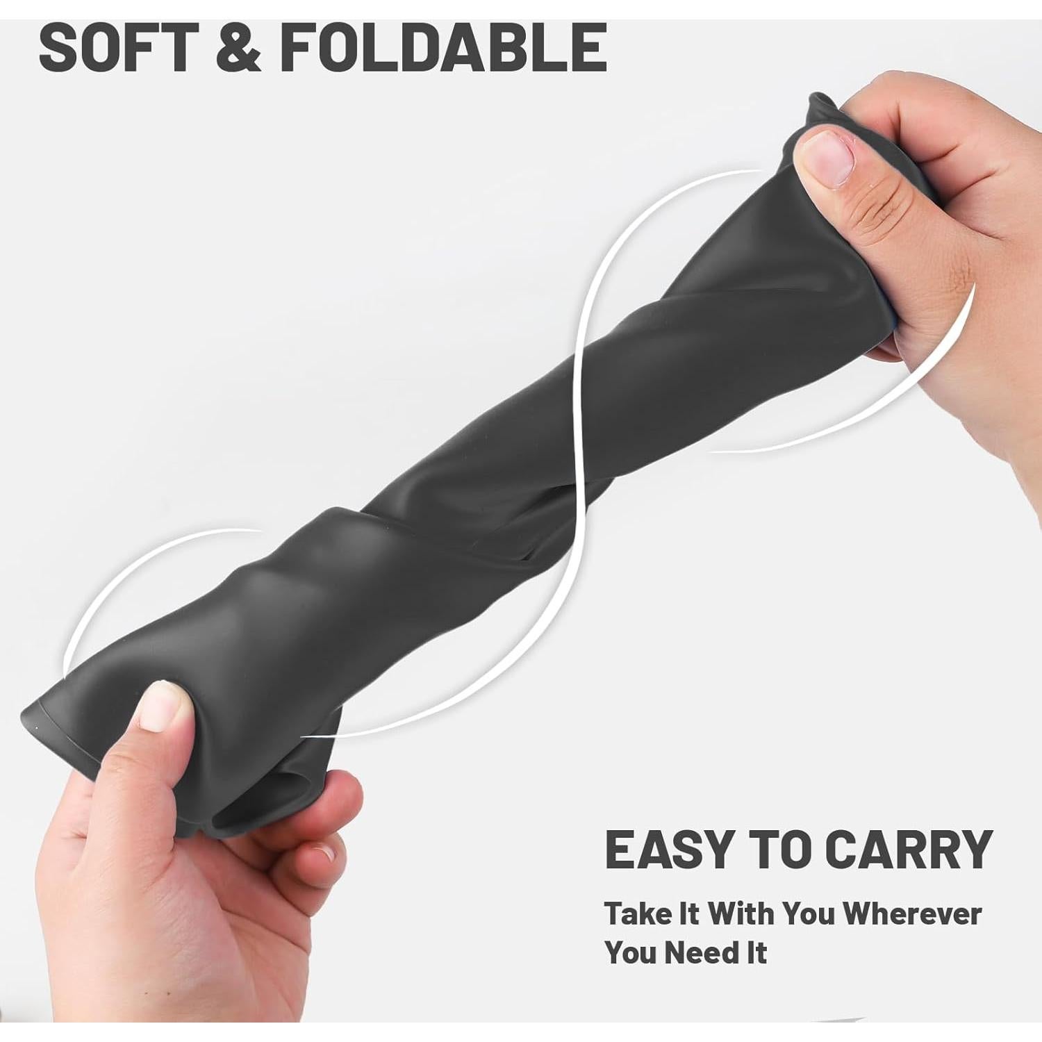 Babero Ajustable de Silicona para Adultos - Unisex Negro