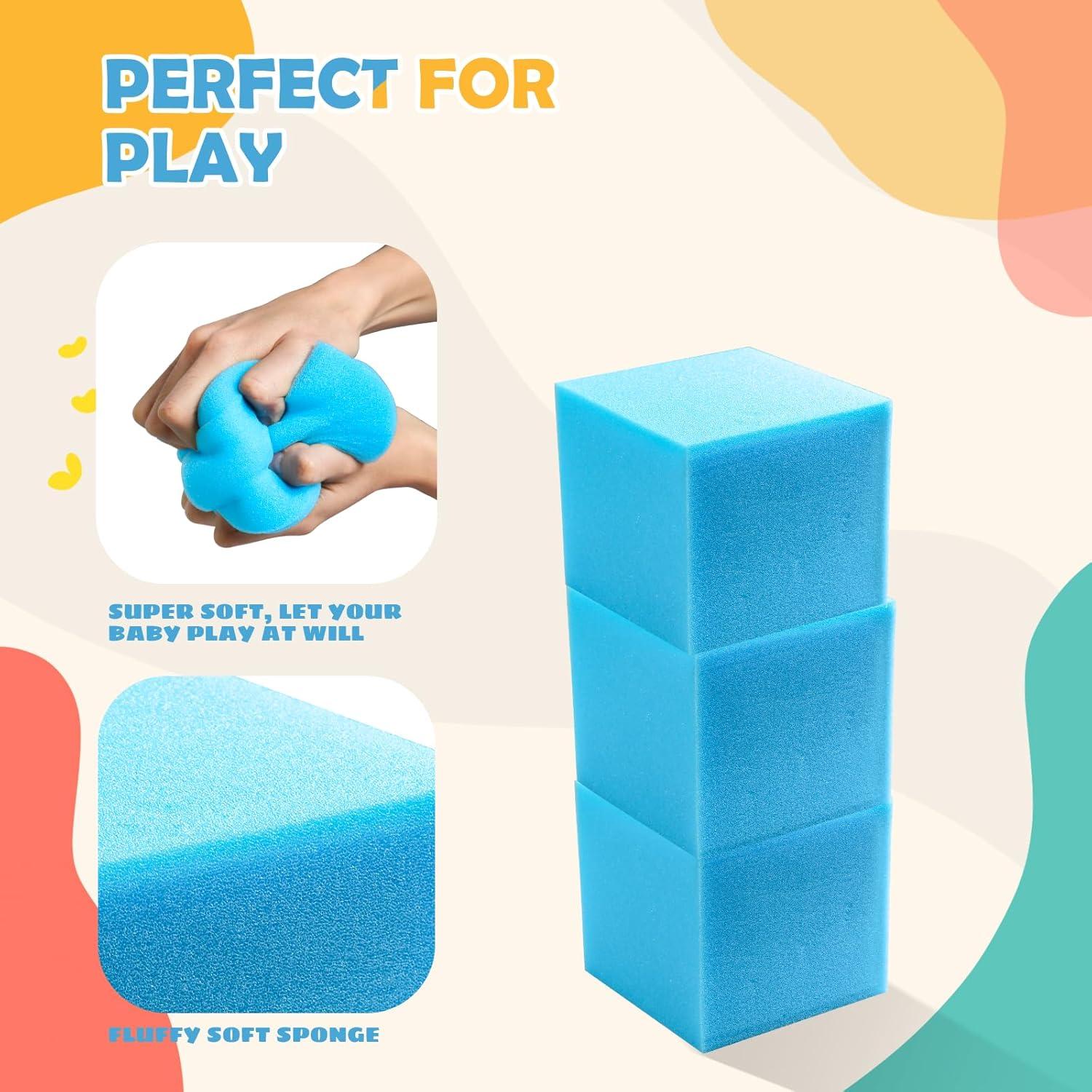 Cubos de Espuma TAYUQEE 24 PCS 12.7 cm Multi-Deporte Azul Amarillo