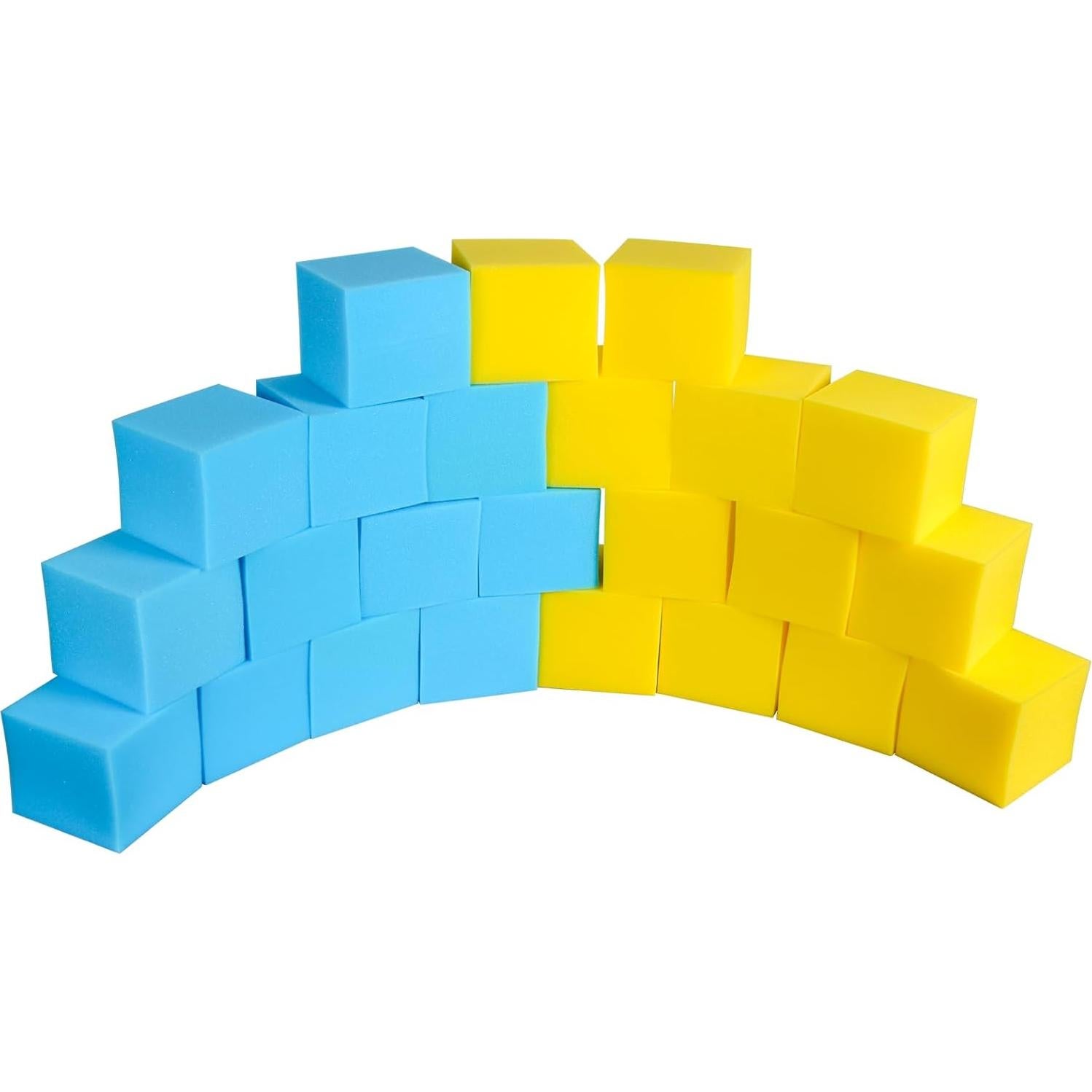 Cubos de Espuma TAYUQEE 24 PCS 12.7 cm Multi-Deporte Azul Amarillo