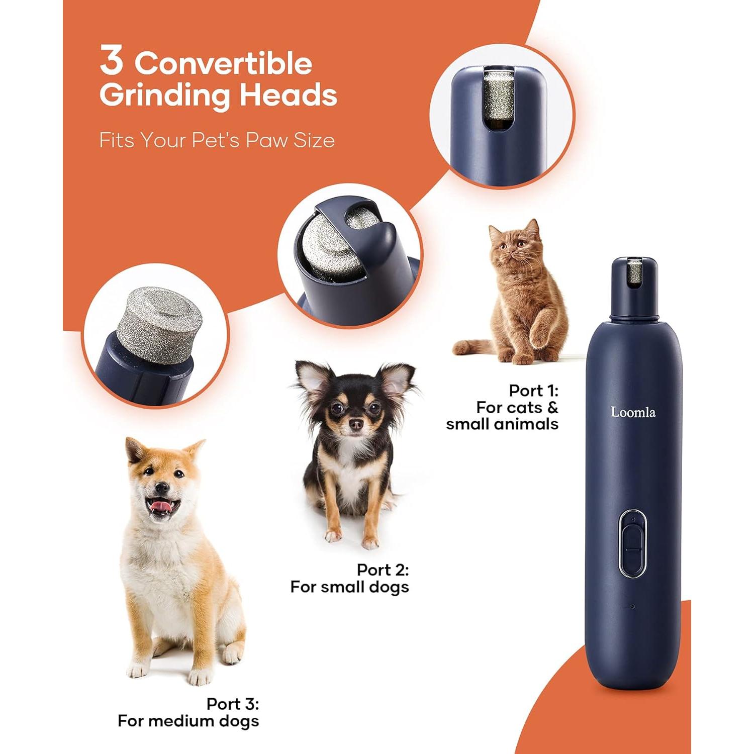 Amoladora de Uñas para Mascotas Loomla VC052710US 2 Velocidades