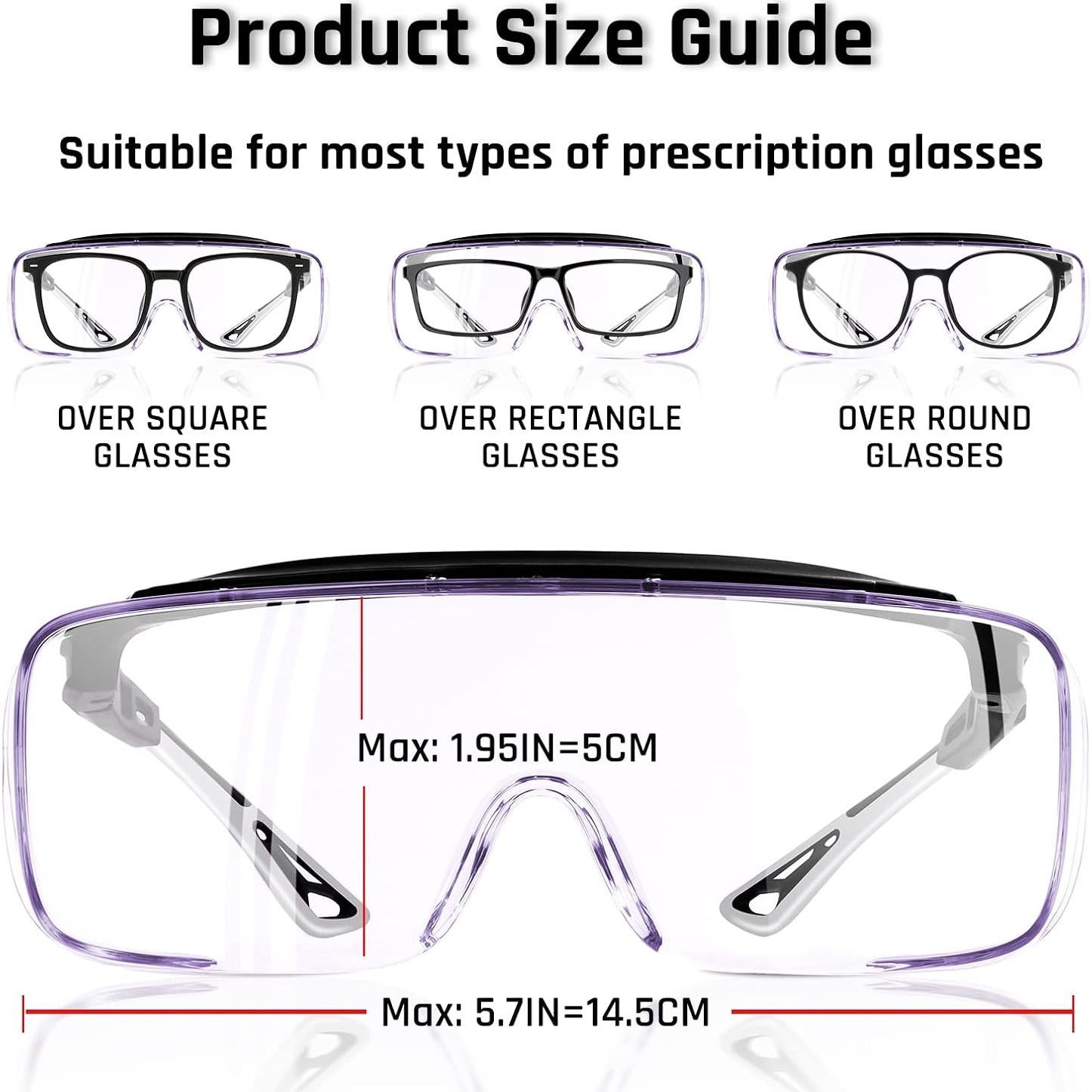 Gafas de Seguridad MORK&SUKY Antivaho para Gafas de Prescripción