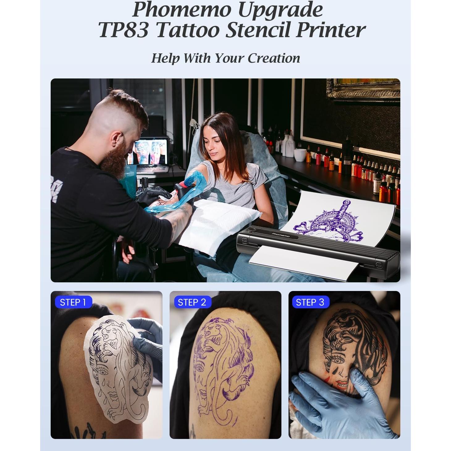 Impresora de Plantillas de Tatuaje Inalámbrica Phomemo TP83