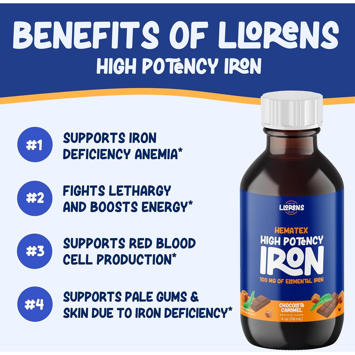 Suplemento de Hierro Líquido Hematex 100mg Sabor Caramelo 118ml