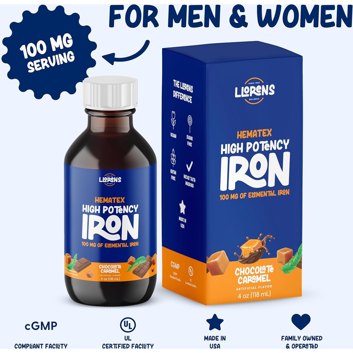 Suplemento de Hierro Líquido Hematex 100mg Sabor Caramelo 118ml