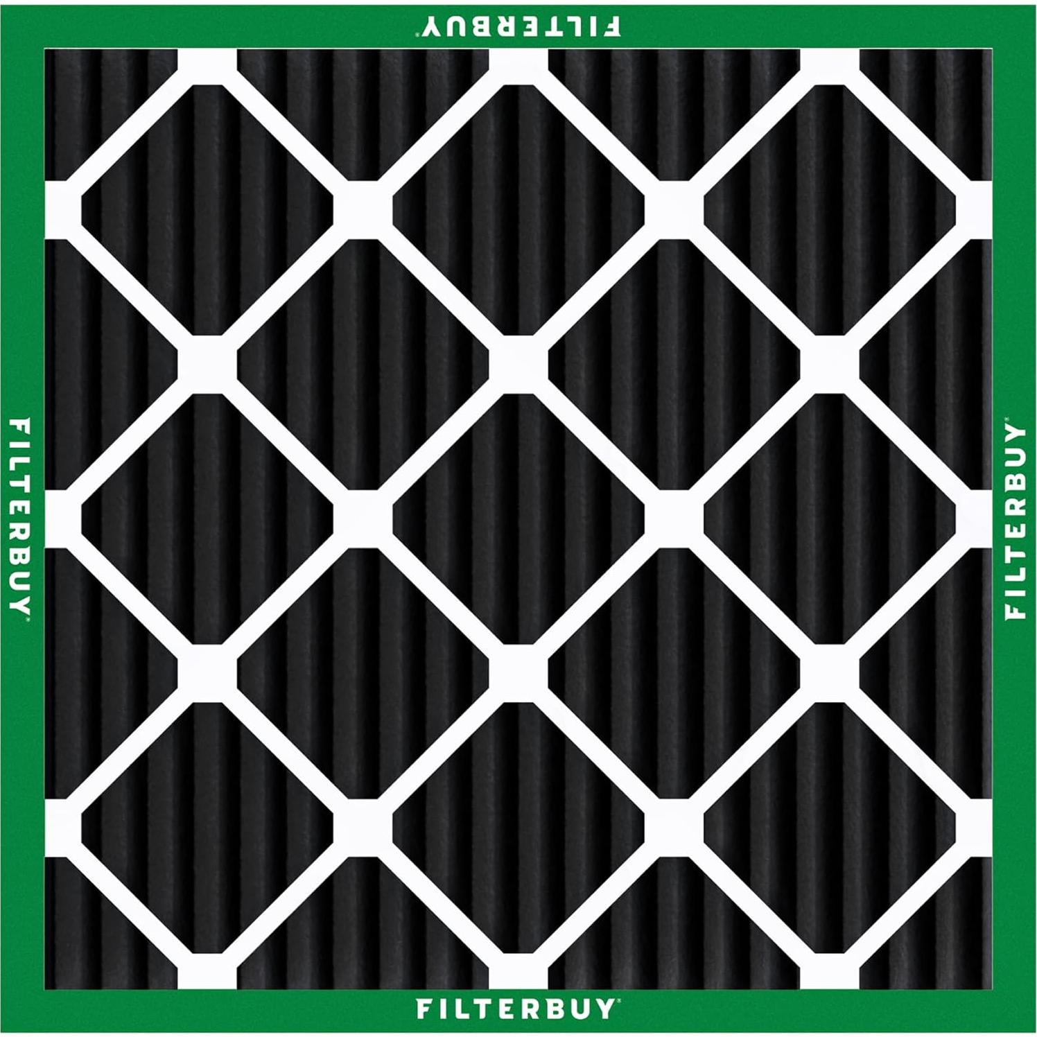 Filtro de aire Filterbuy 10x10x1 MERV 8 con carbón activado