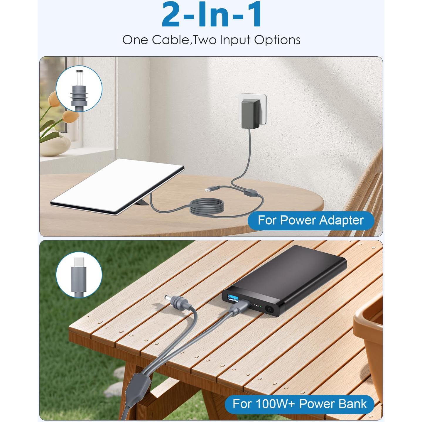 Cable de Alimentación USB C 2 en 1 Starlink Mini 3m 100W