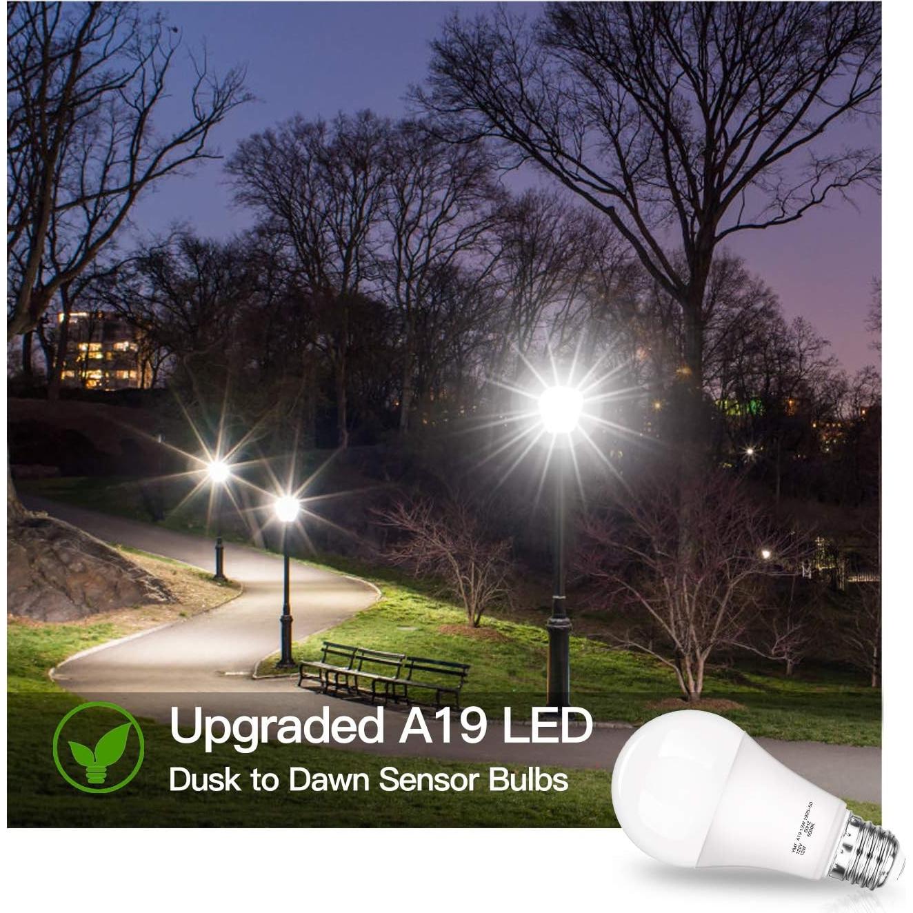 Bombillas LED Dusk to Dawn SHINE HAI A19 12W 1200LM 5000K