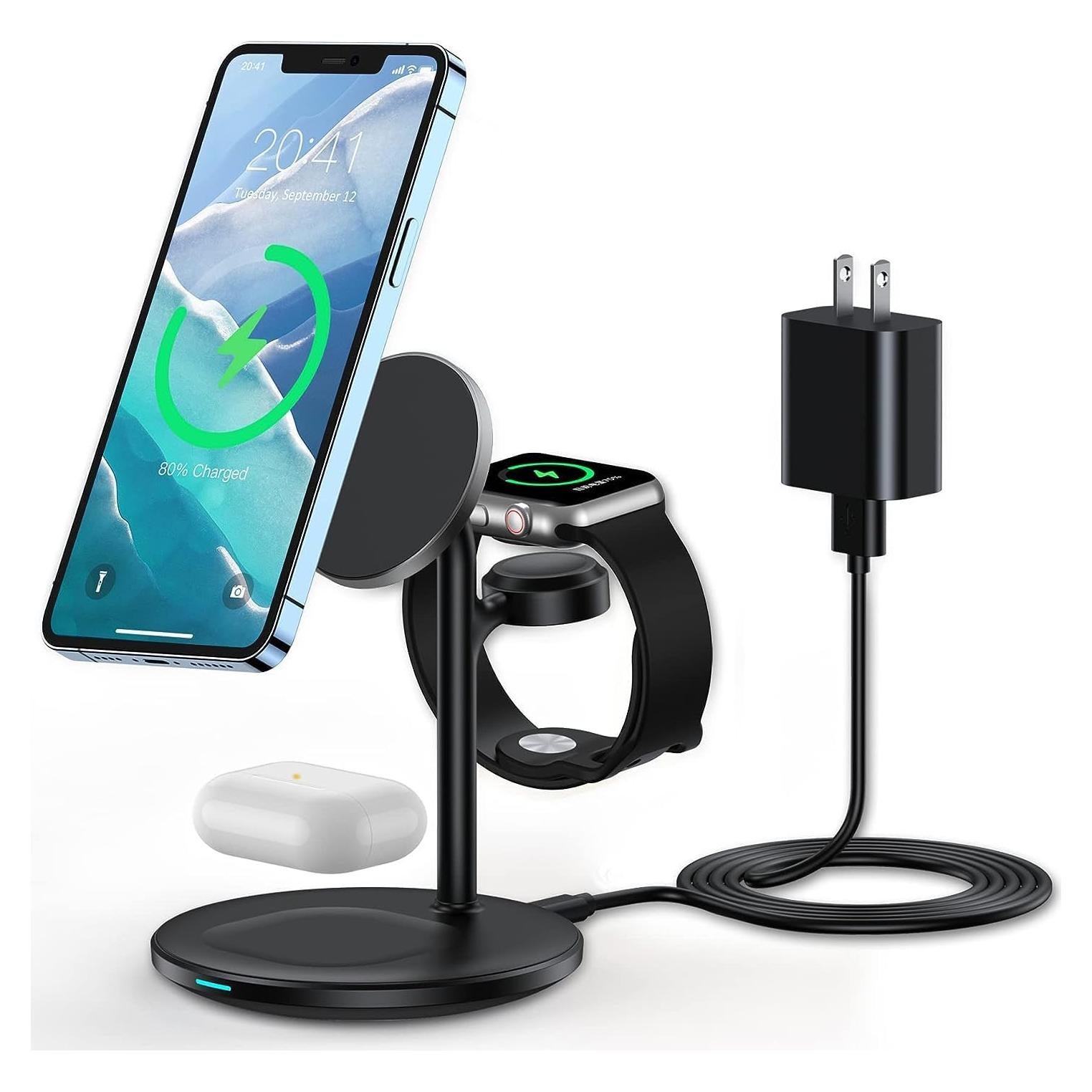 Estación de Carga Inalámbrica 3 en 1 XooFly con Adaptador 20W