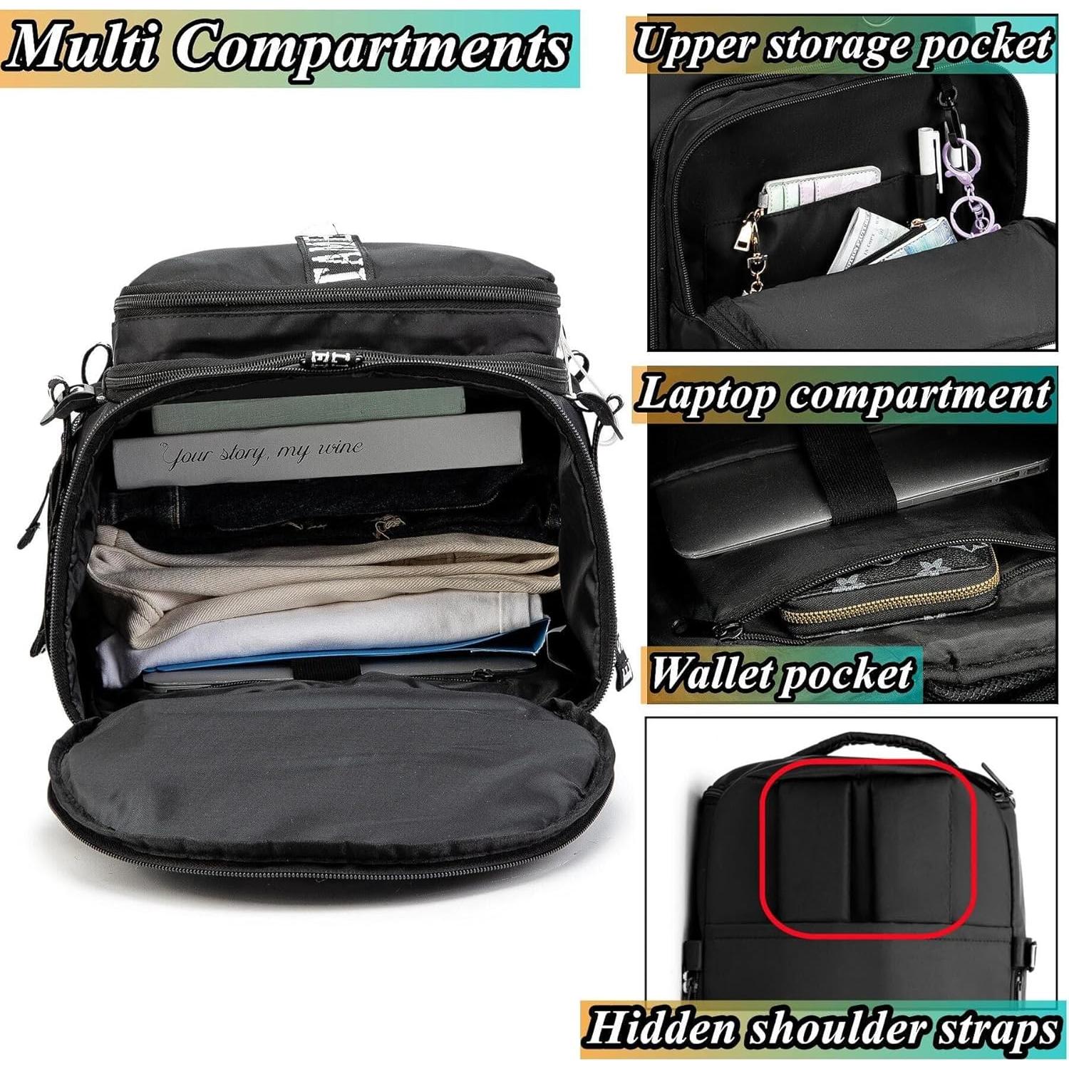 Bolsa de gimnasio SDTAME tipo duffle negra con compartimento para zapatos