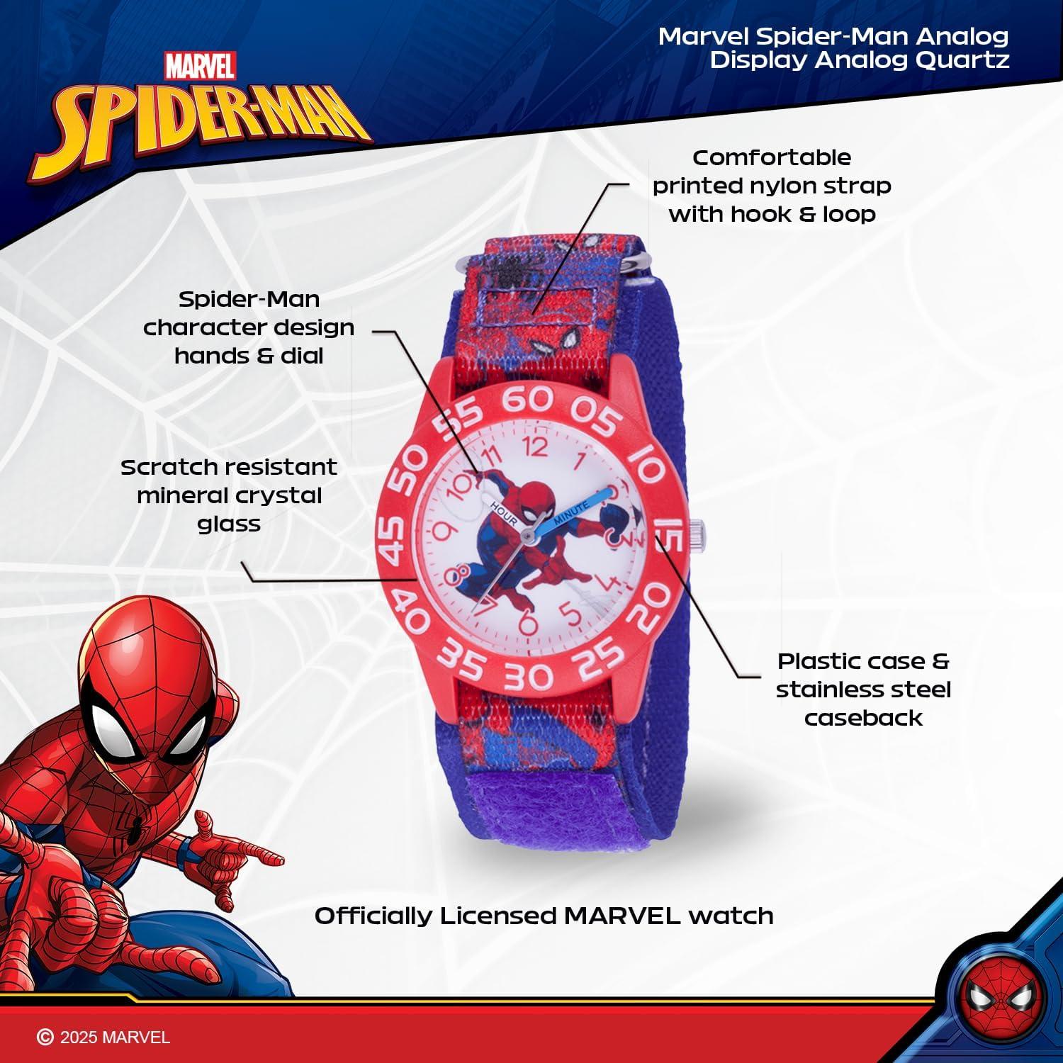 Reloj Marvel Spider-Man para Niños 32mm - Correa Nailon Azul