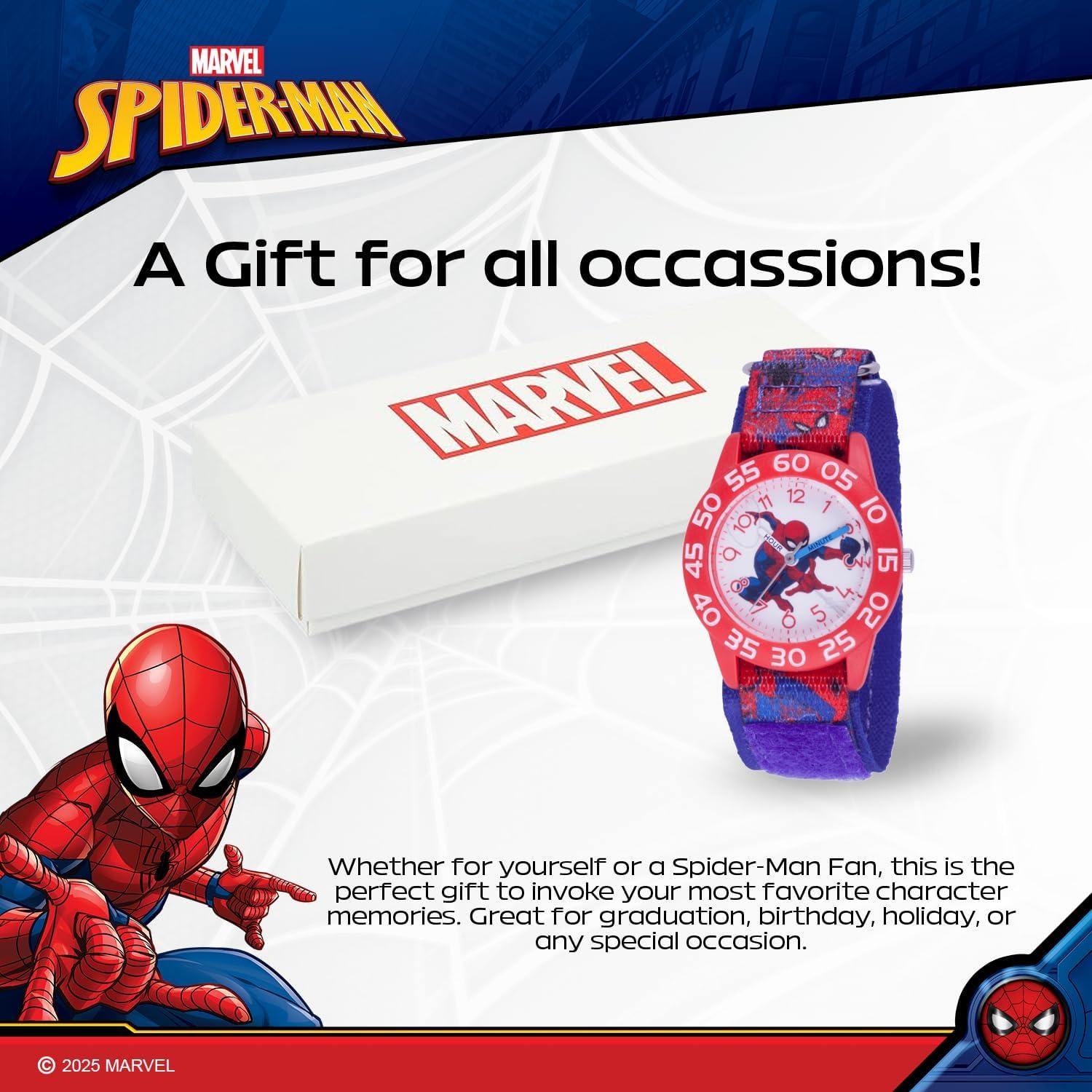 Reloj Marvel Spider-Man para Niños 32mm - Correa Nailon Azul
