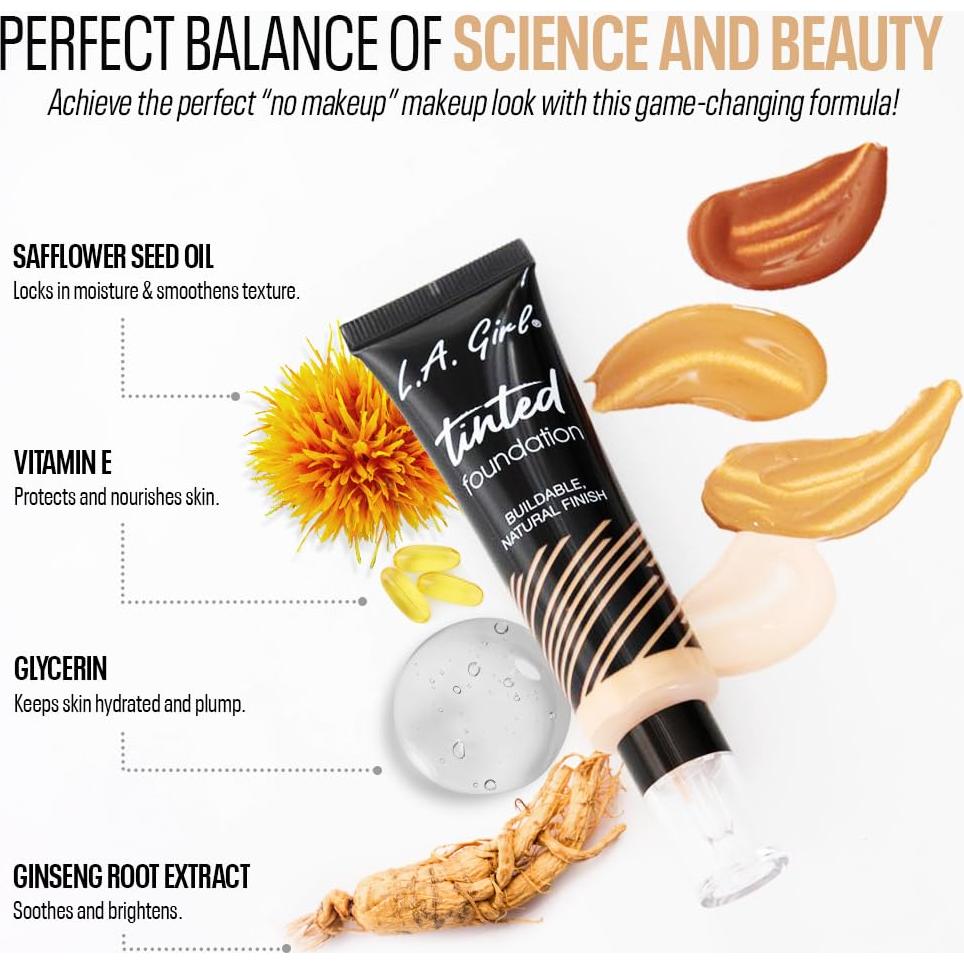 Base Tinte L.A. Girl Almendra 30g - Acabado Natural