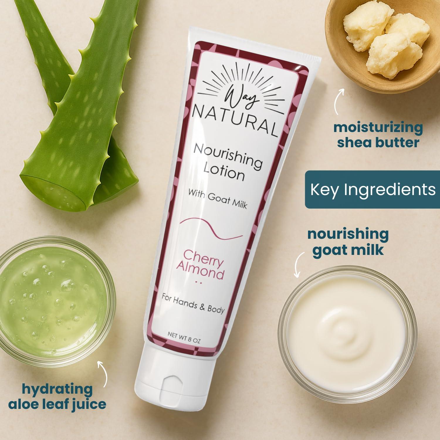 Loción Nutritiva de Leche de Cabra Way Natural 8oz y 2oz