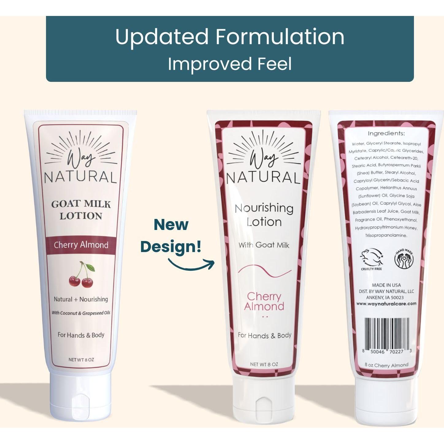 Loción Nutritiva de Leche de Cabra Way Natural 8oz y 2oz